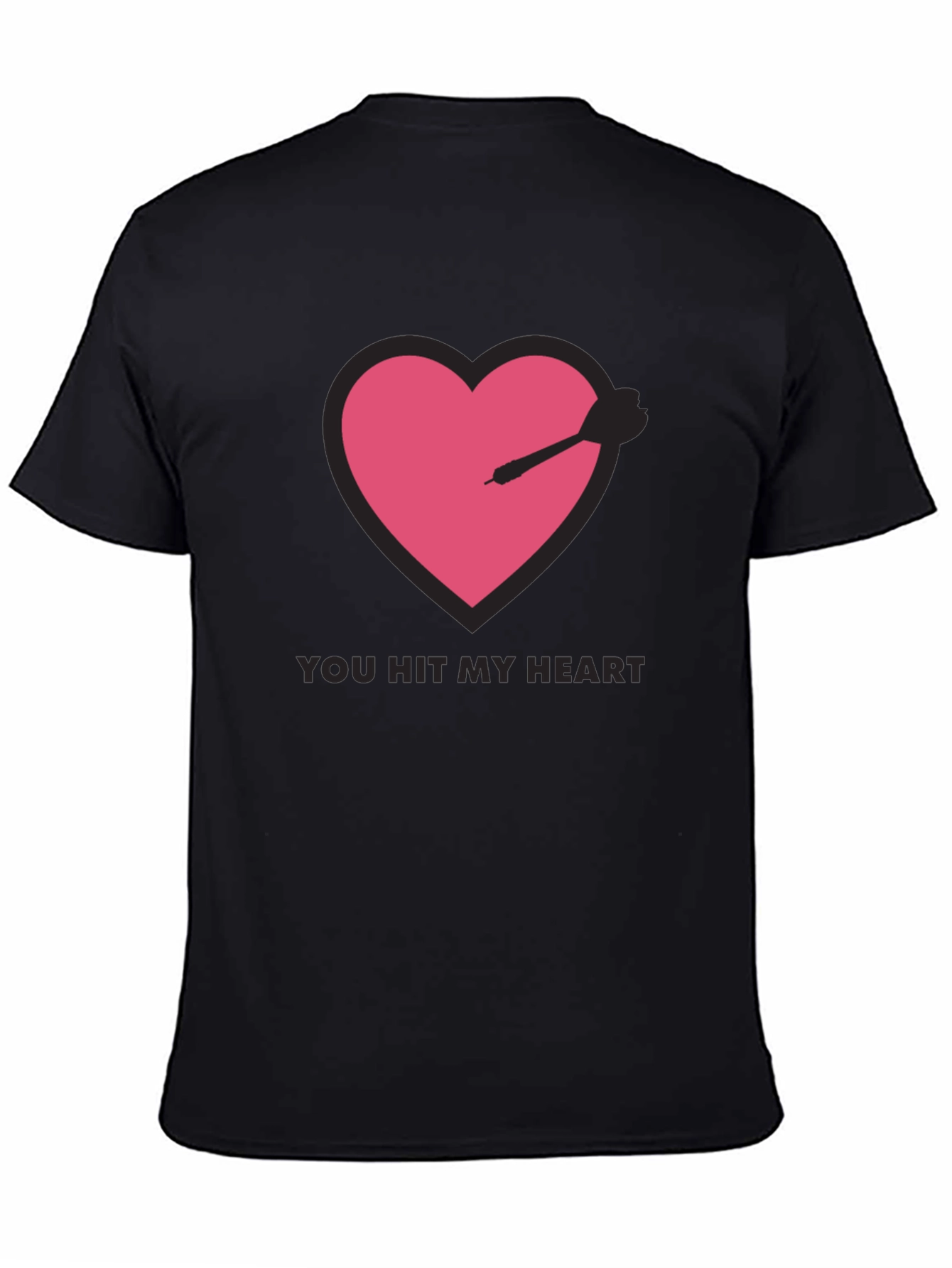 You Hit My Heart Black T-Shirt