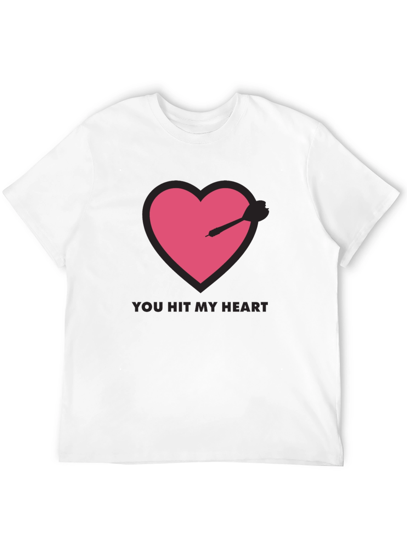 You Hit My Heart Black T-Shirt