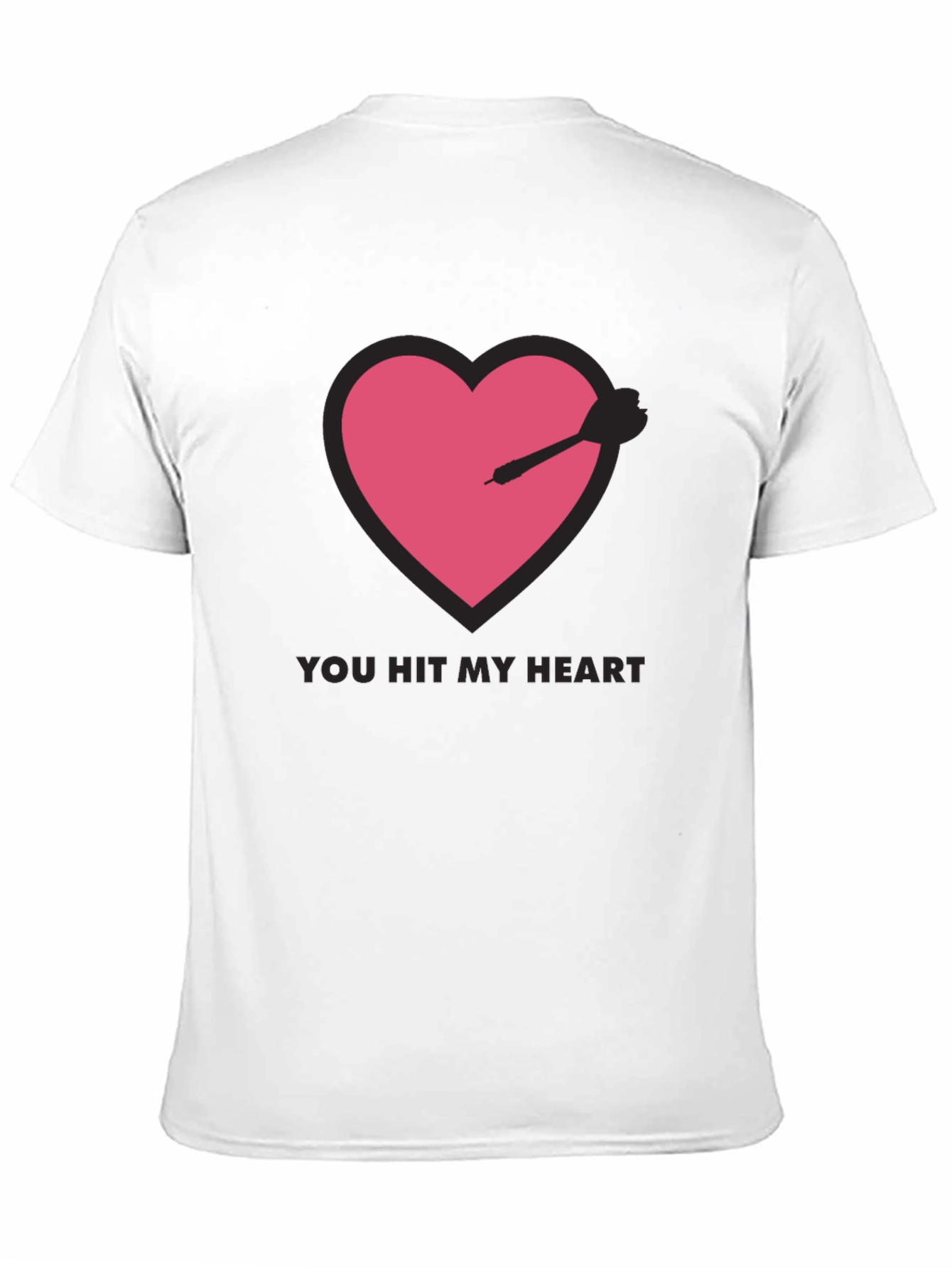 You Hit My Heart Black T-Shirt