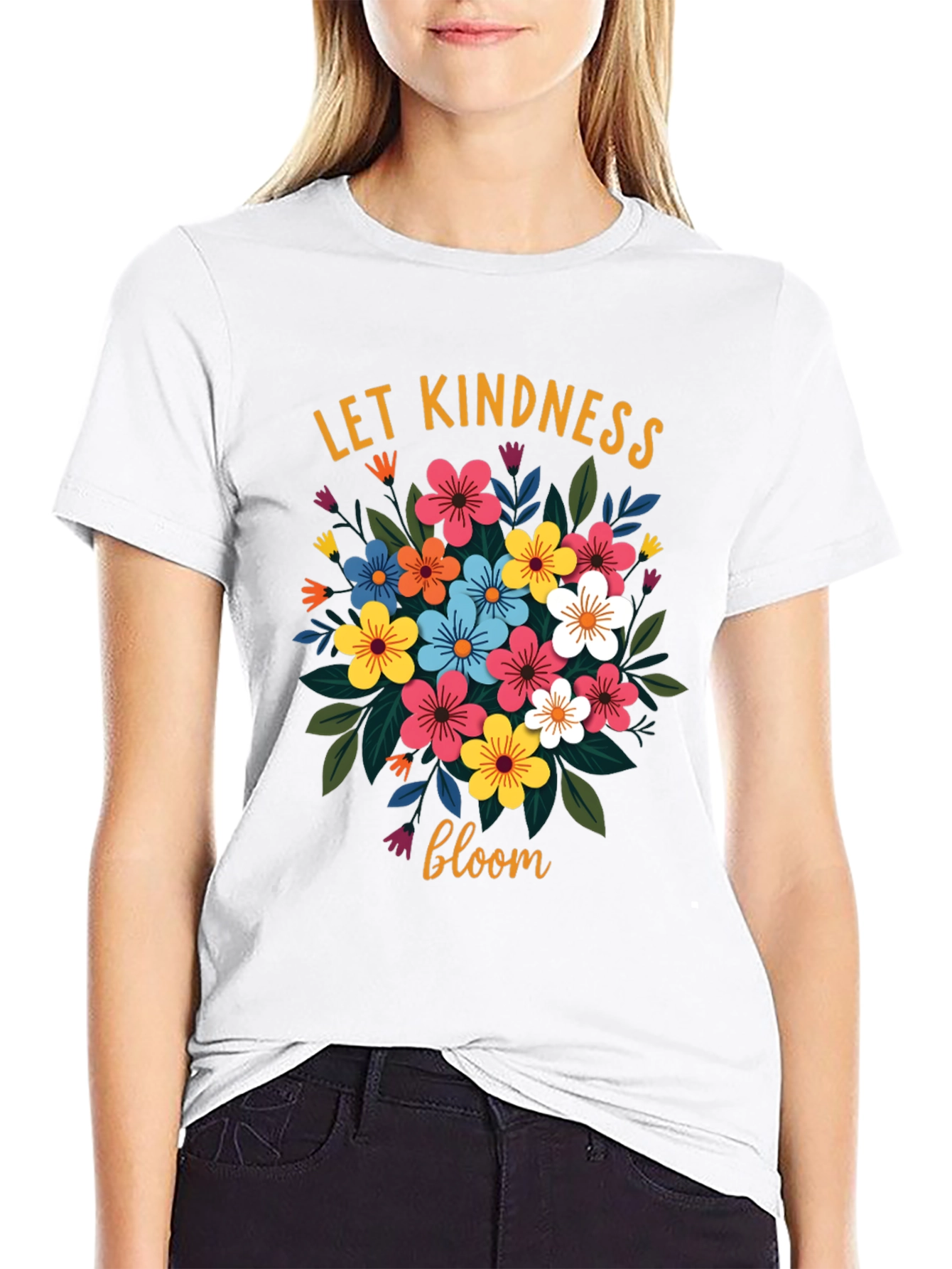 Let Kindness Bloom Floral Graphic T-Shirt