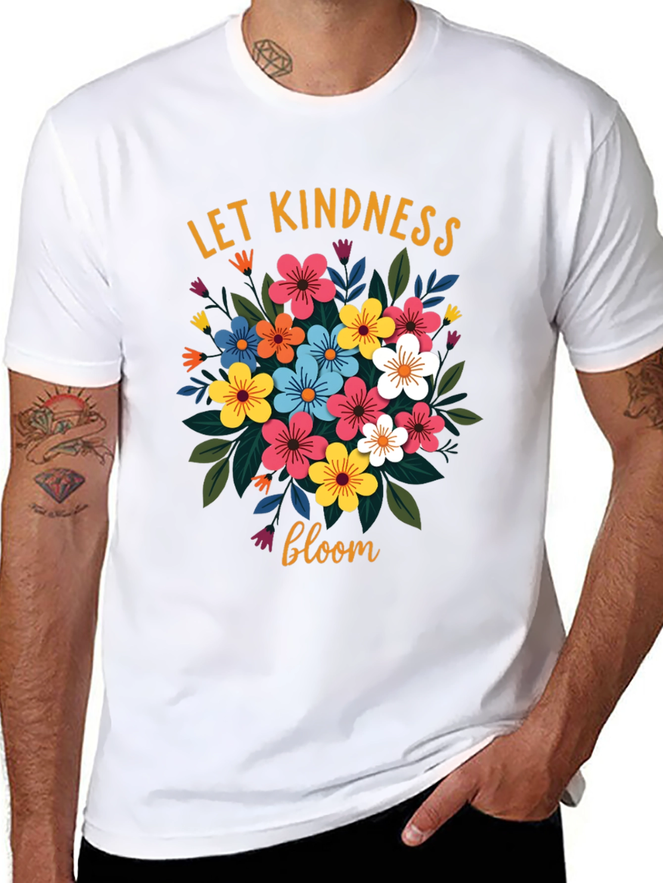 Let Kindness Bloom Floral Graphic T-Shirt