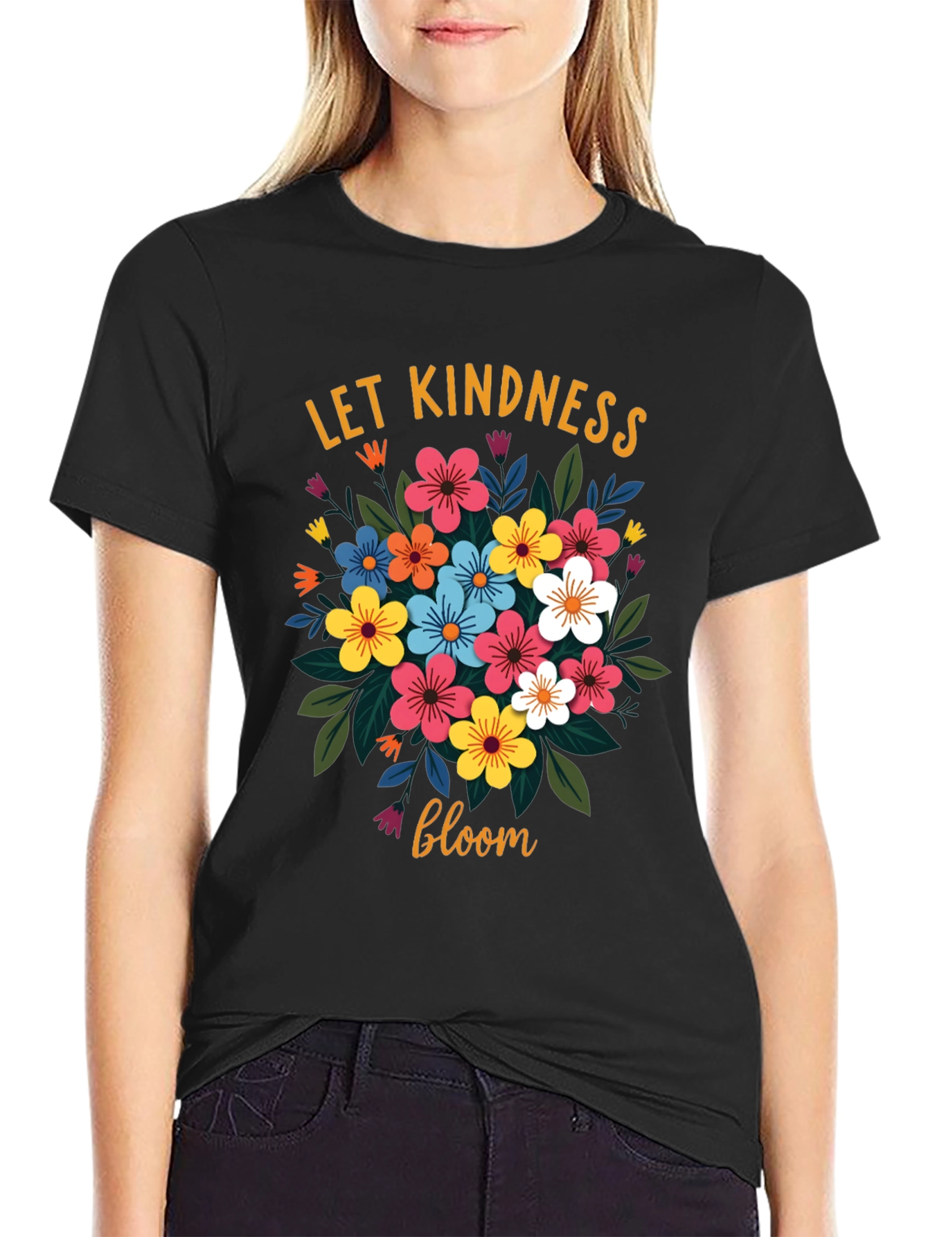 Let Kindness Bloom Floral Graphic T-Shirt
