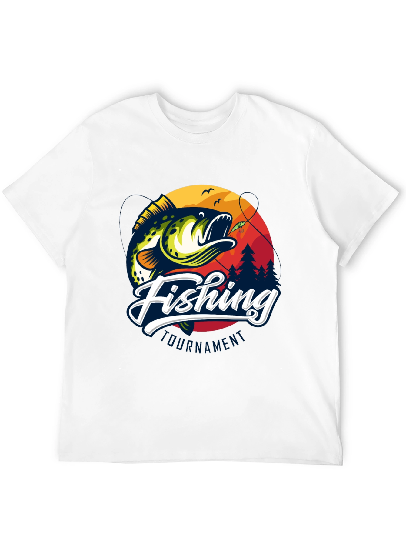 Fishing Tournament Black Graphic Tee