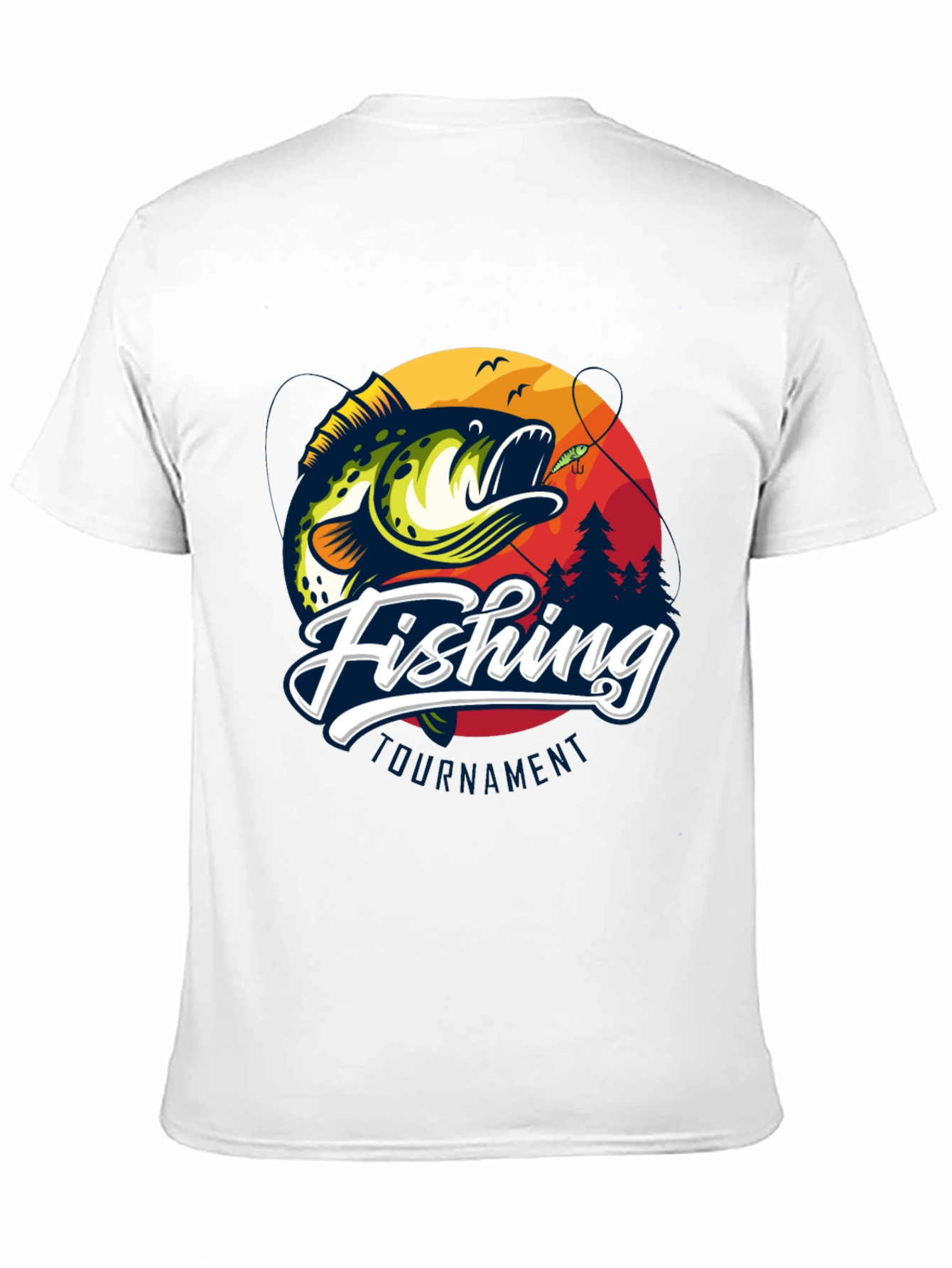 Fishing Tournament Black Graphic Tee