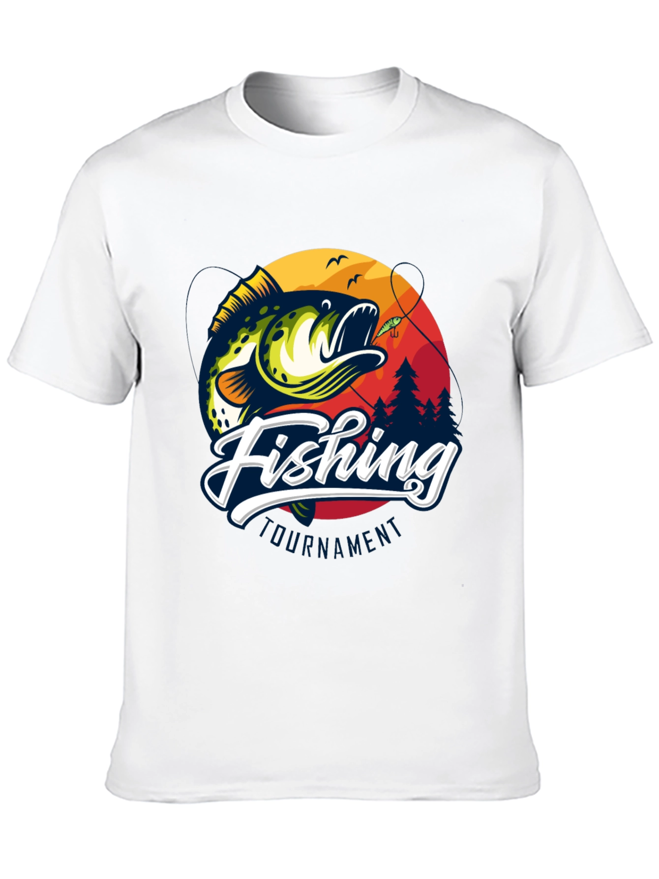 Fishing Tournament Black Graphic Tee