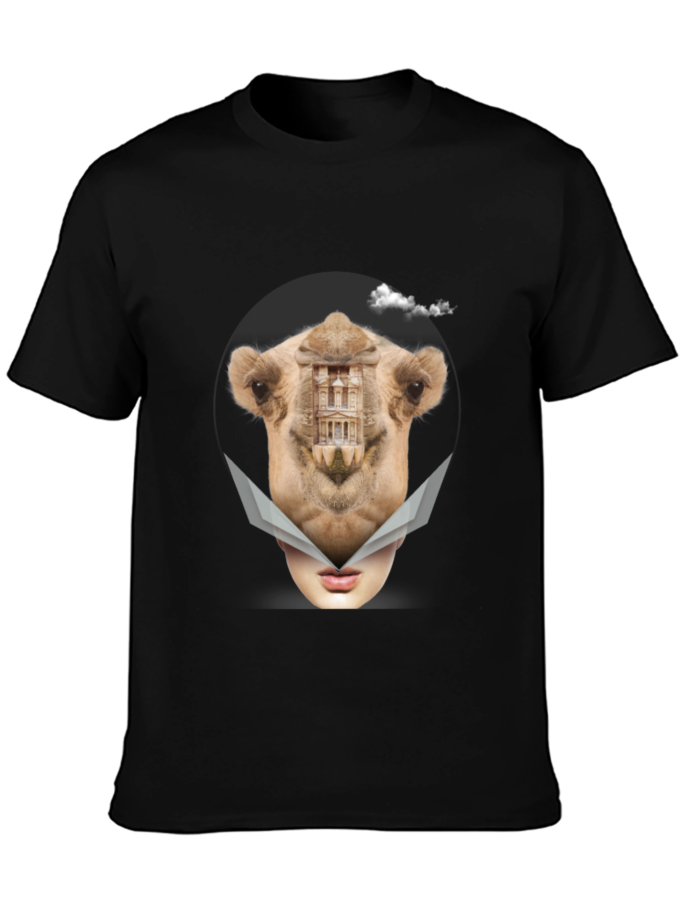 Camel Mirage T-Shirt - Surreal Art Tee