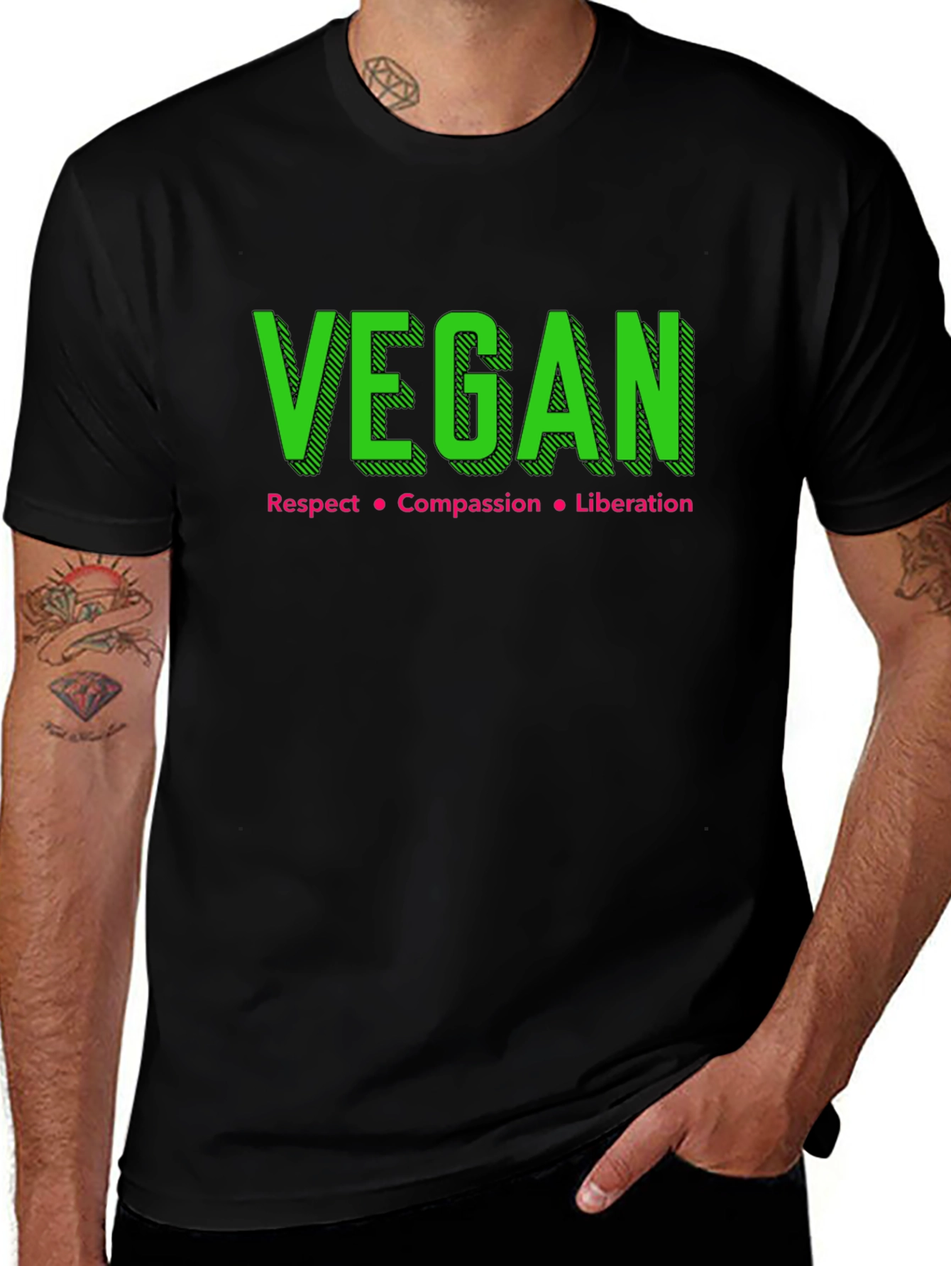 Vegan Respect Compassion Liberation Tee