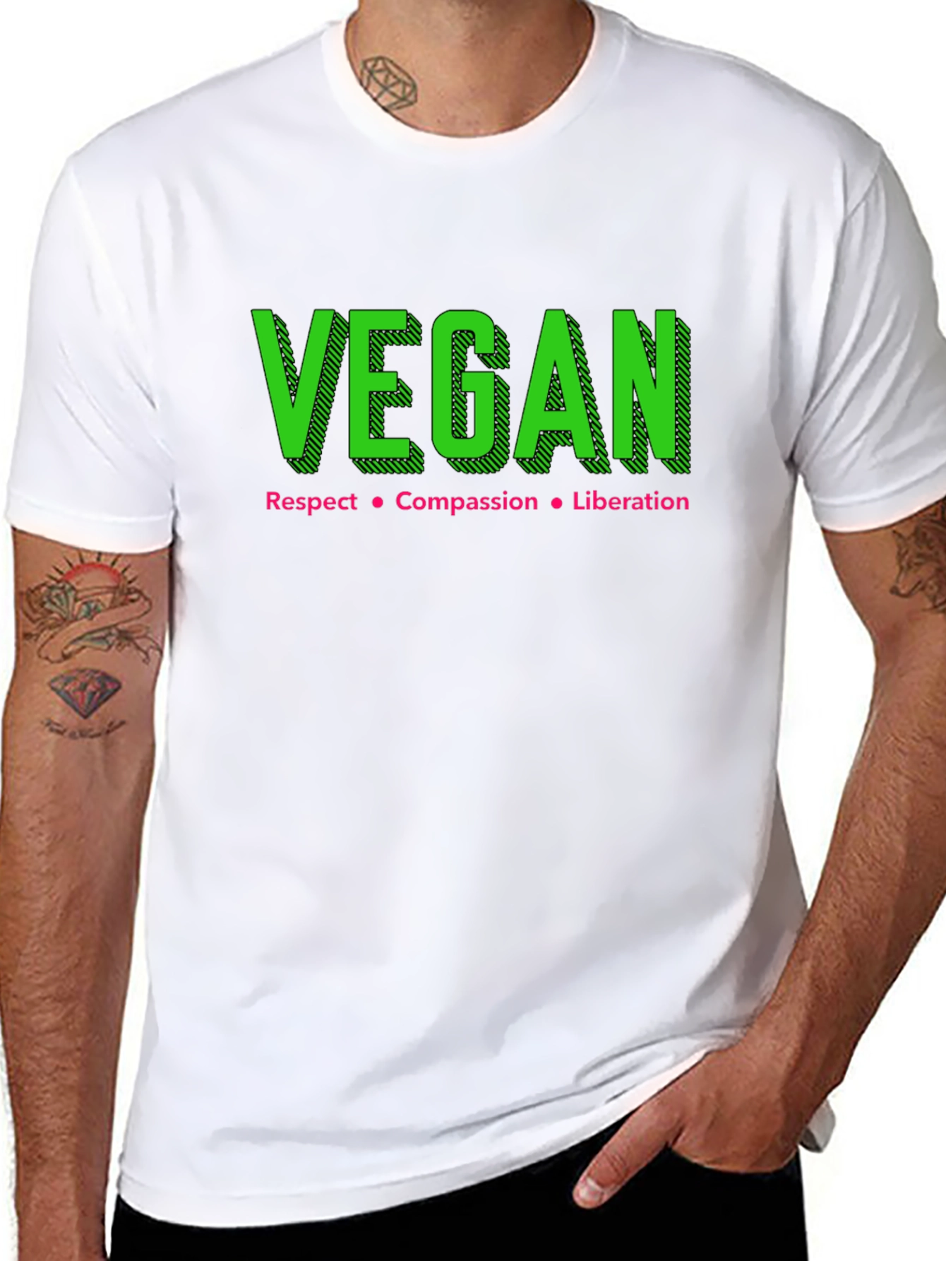 Vegan Respect Compassion Liberation Tee
