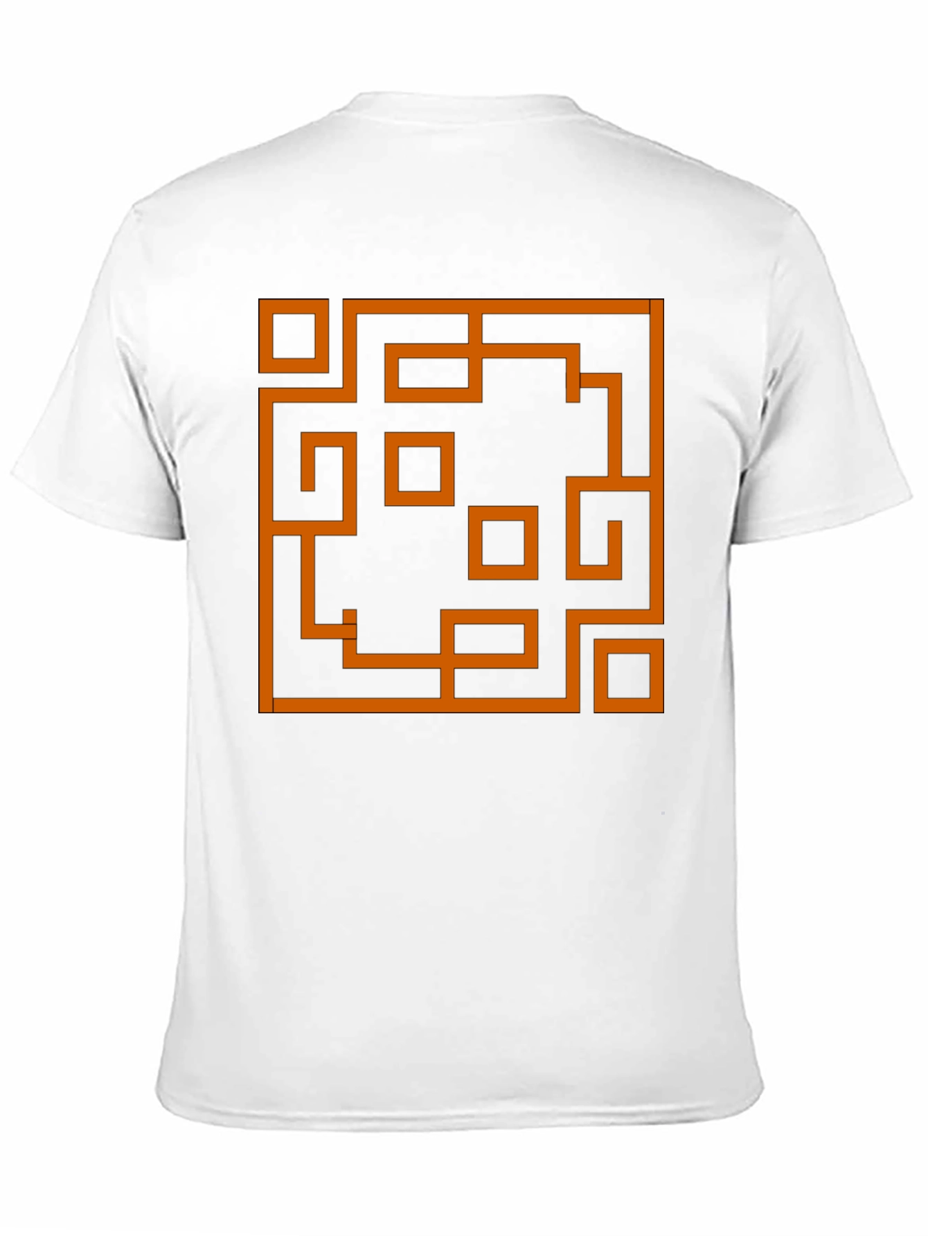 Abstract Maze Graphic Tee - Stylish Mens Black T-Shirt