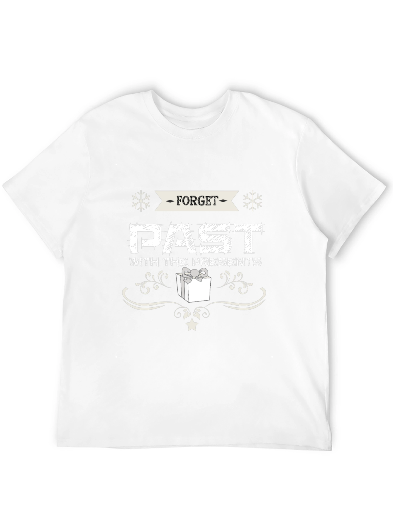 Forget Past With Presents Black Holiday T-Shirt