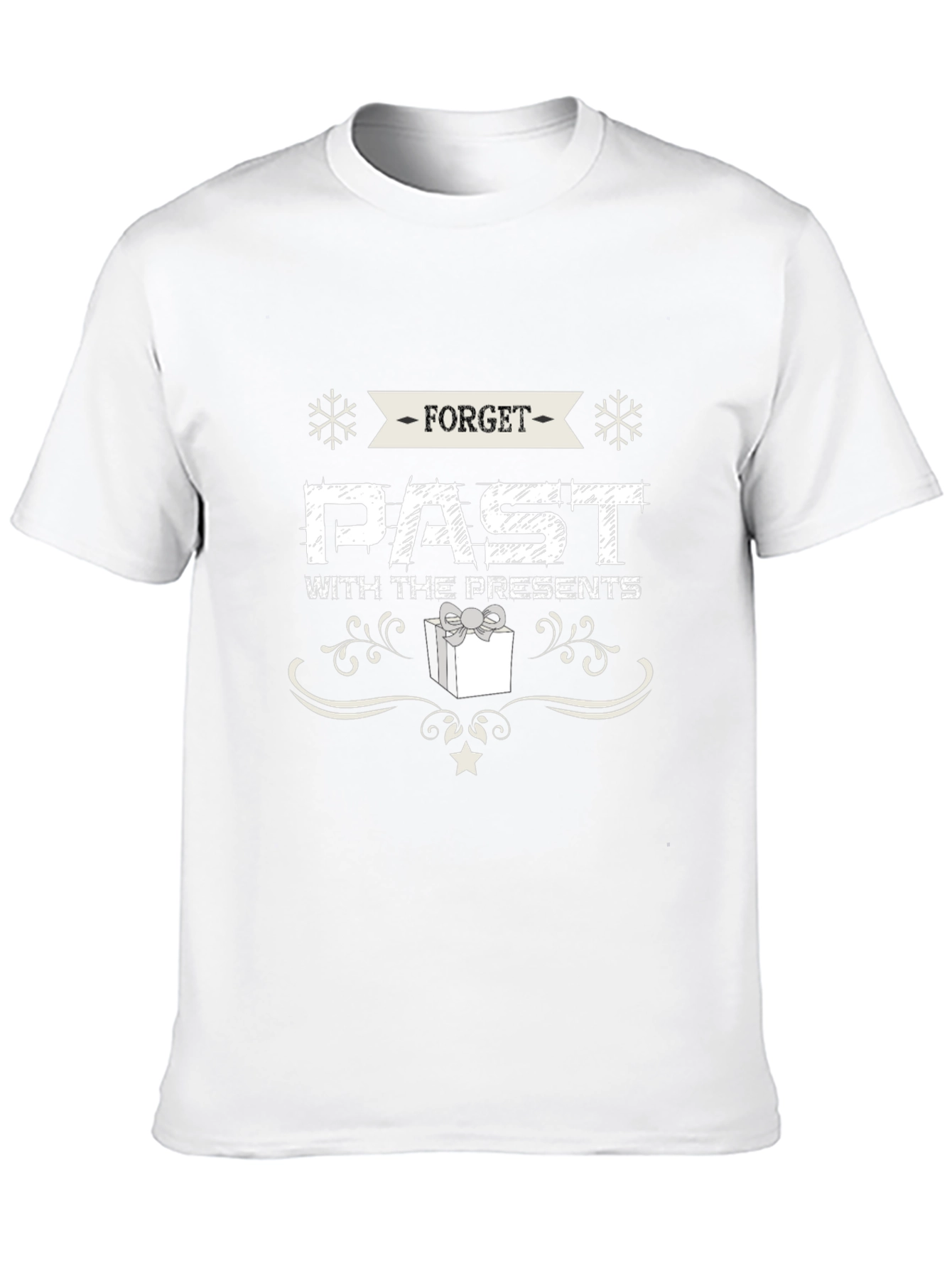 Forget Past With Presents Black Holiday T-Shirt