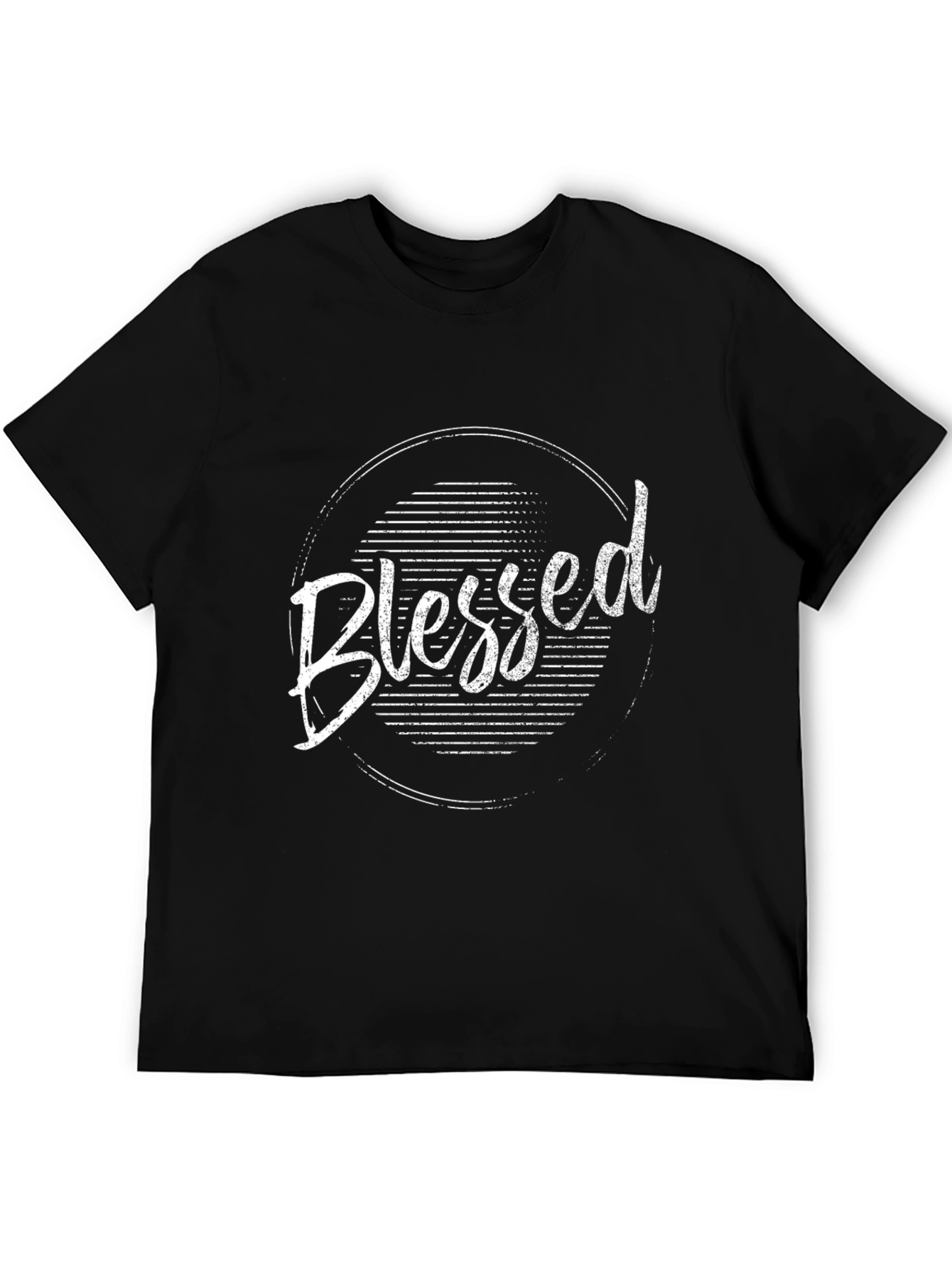 Blessed Graphic Tee - Mens Black Crew Neck