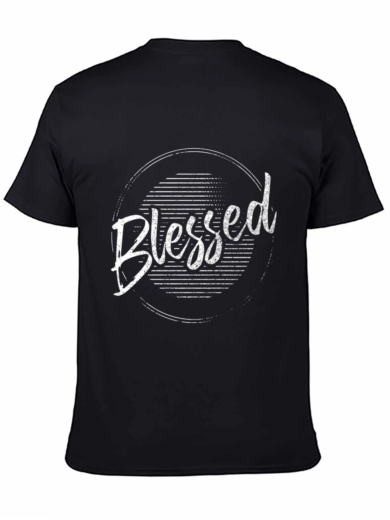 Blessed Graphic Tee - Mens Black Crew Neck