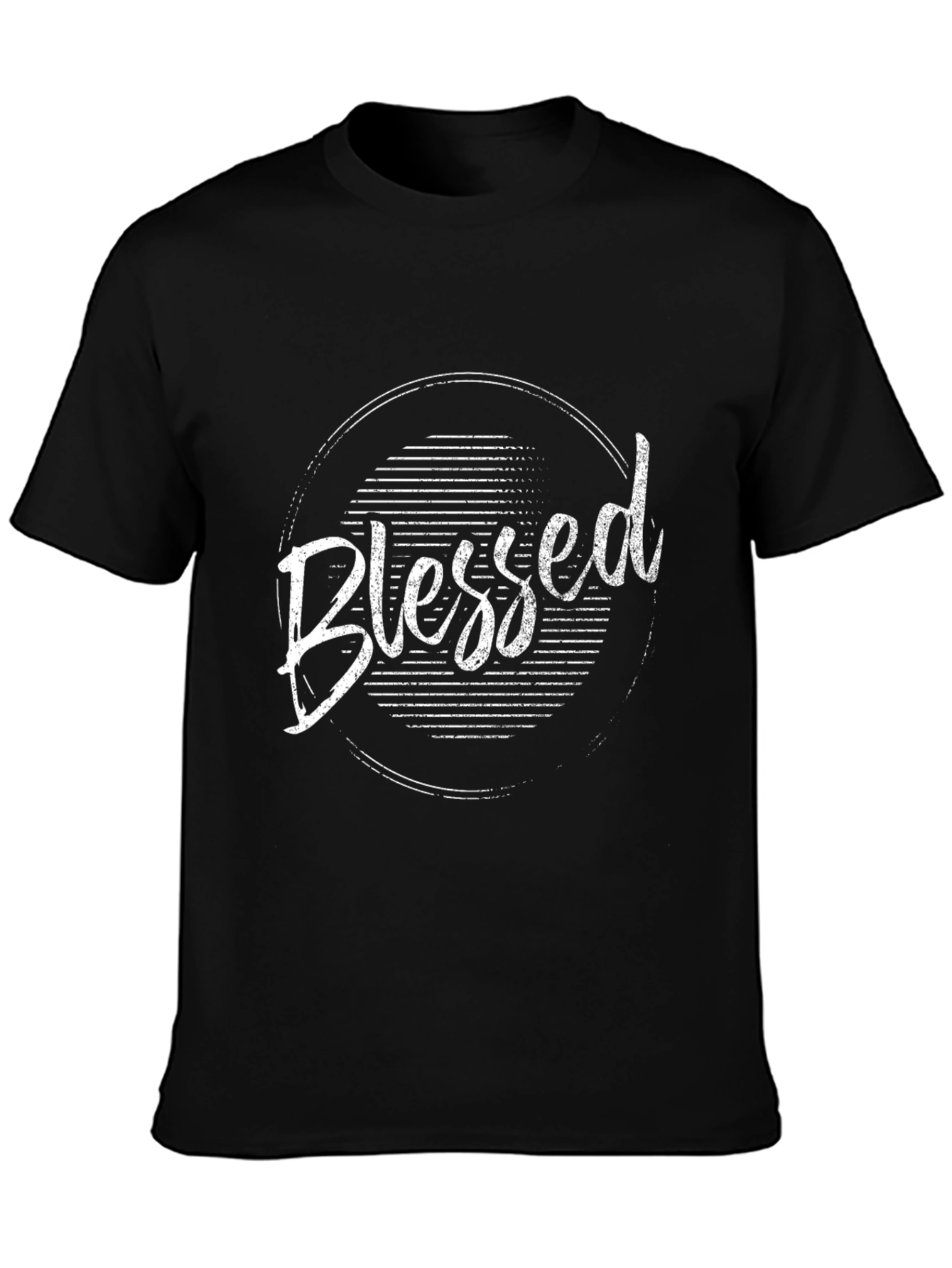 Blessed Graphic Tee - Mens Black Crew Neck