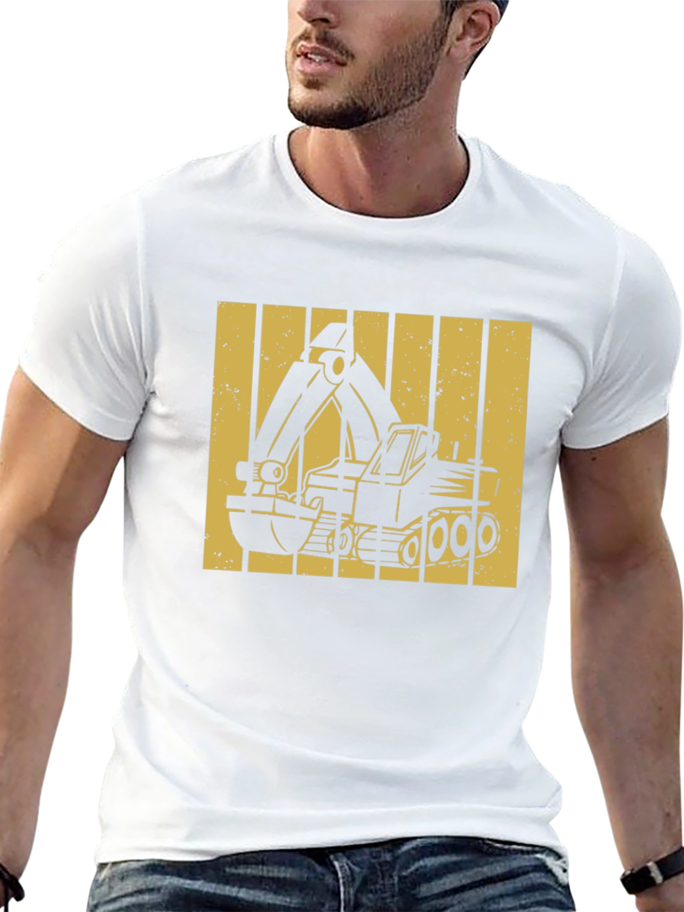Excavator Graphic Tee - Heavy Equipment T-Shirt