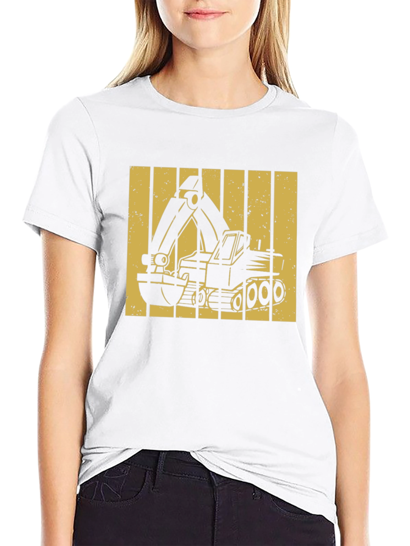Excavator Graphic Tee - Heavy Equipment T-Shirt