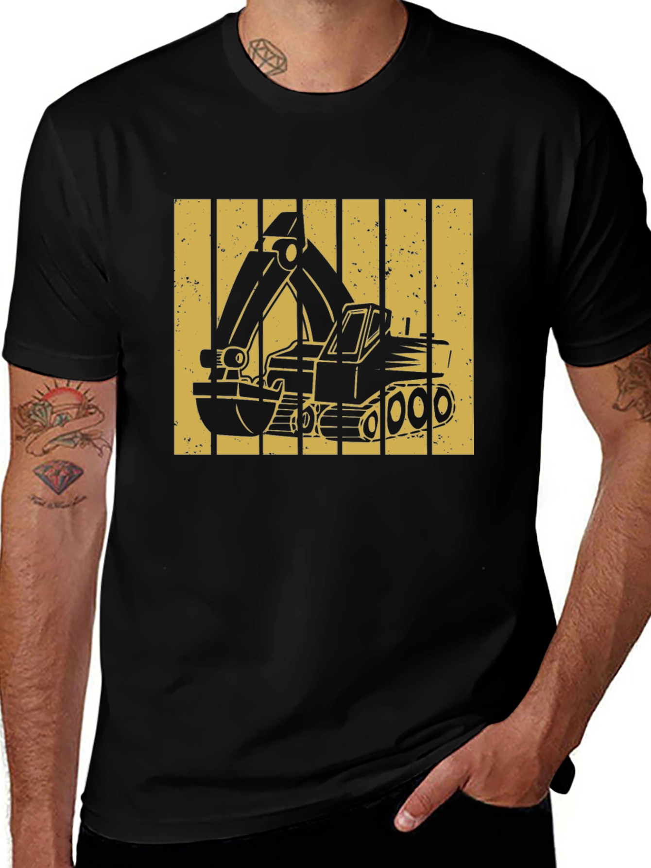 Excavator Graphic Tee - Heavy Equipment T-Shirt