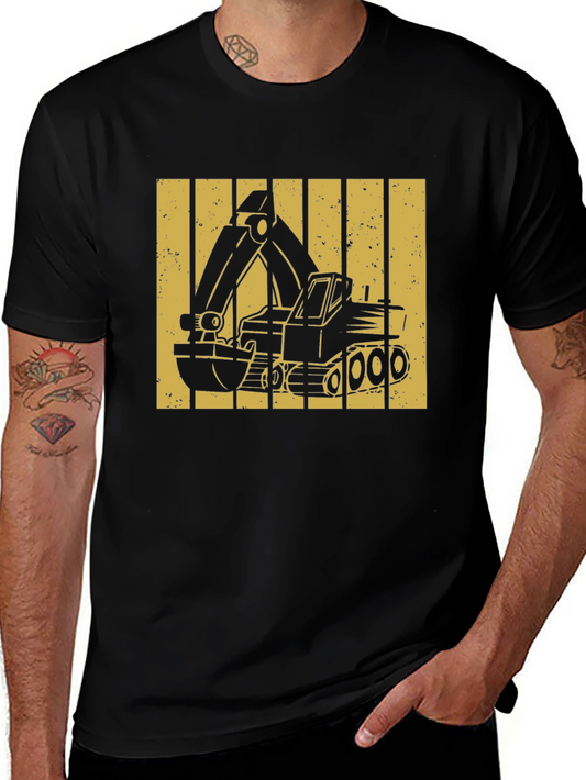 Excavator Graphic Tee - Heavy Equipment T-Shirt