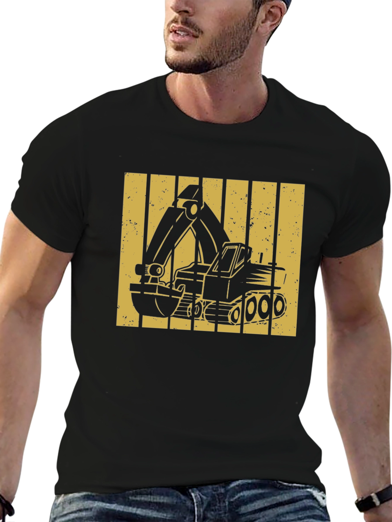 Excavator Graphic Tee - Heavy Equipment T-Shirt