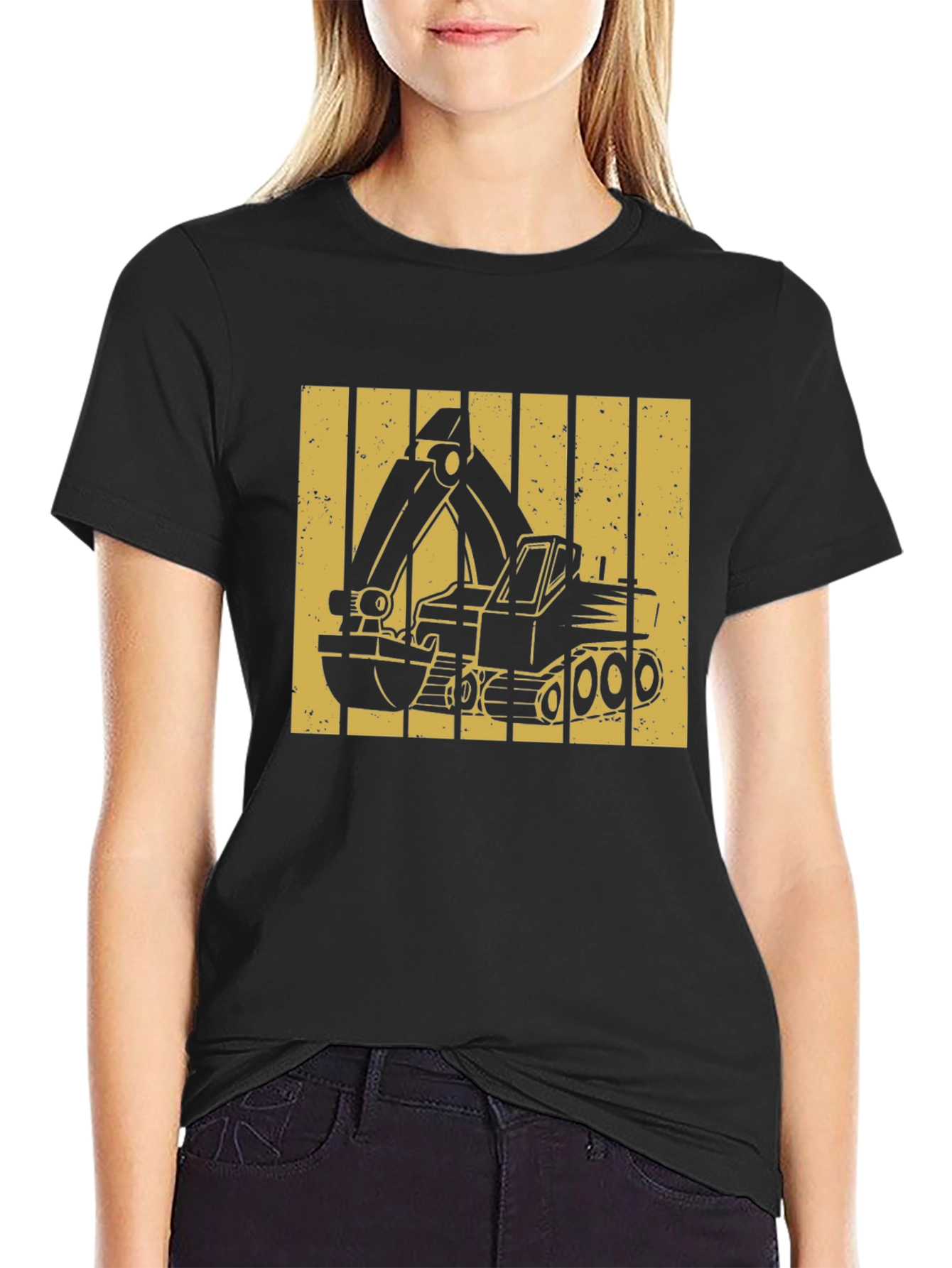 Excavator Graphic Tee - Heavy Equipment T-Shirt