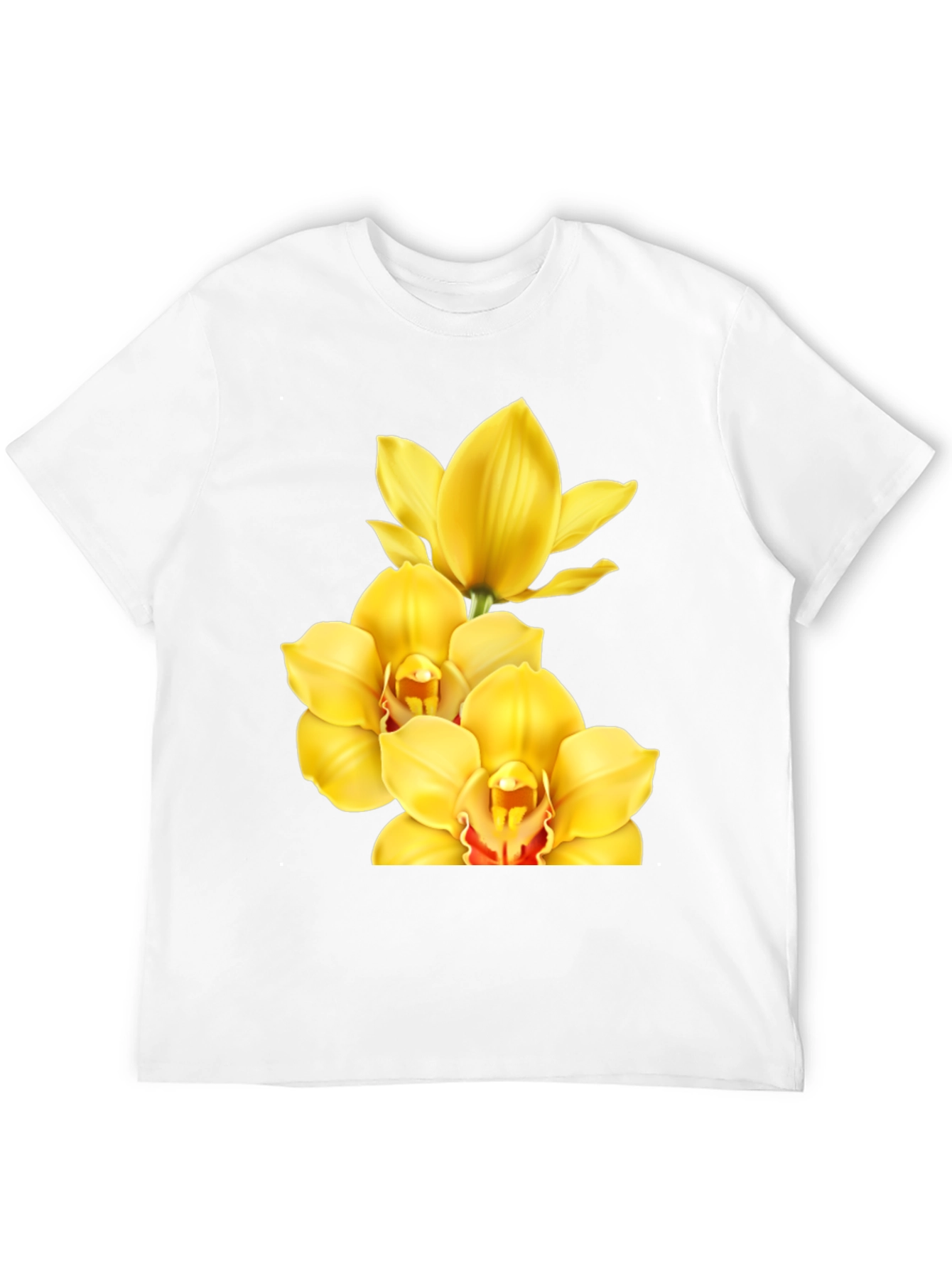 Orchid Graphic Tee - Stylish Black T-Shirt