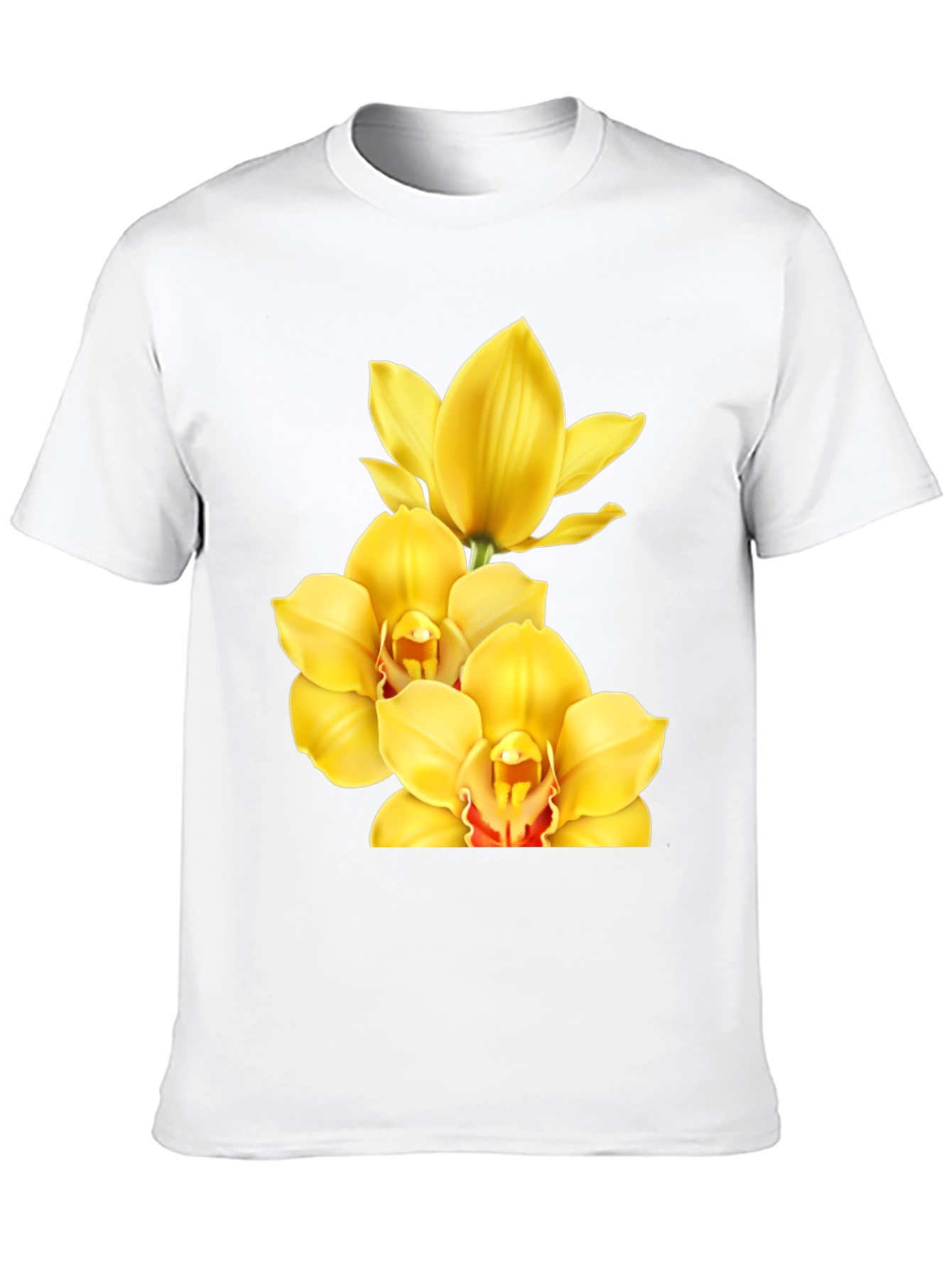 Orchid Graphic Tee - Stylish Black T-Shirt