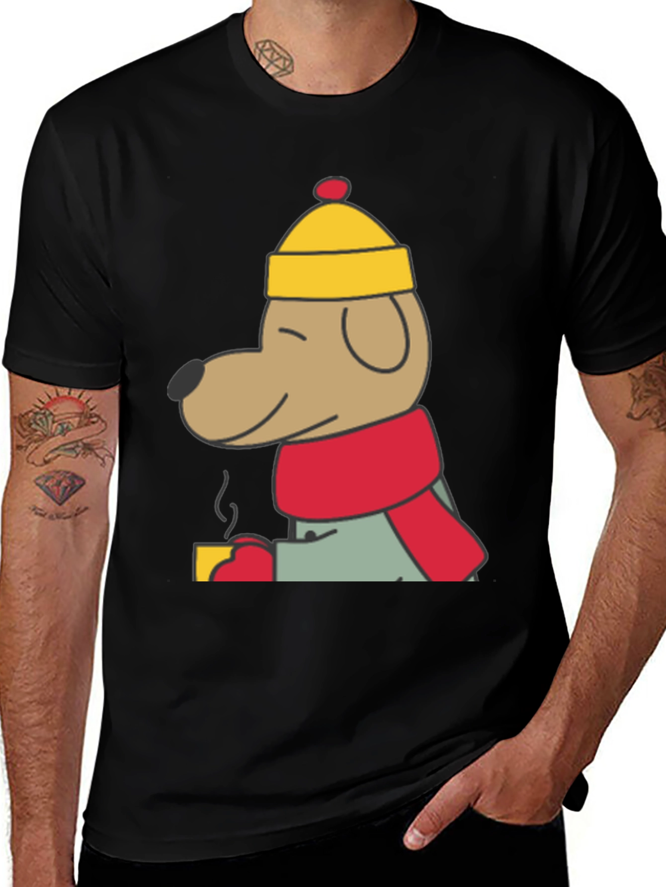 Cute Dog Cartoon Graphic Tee