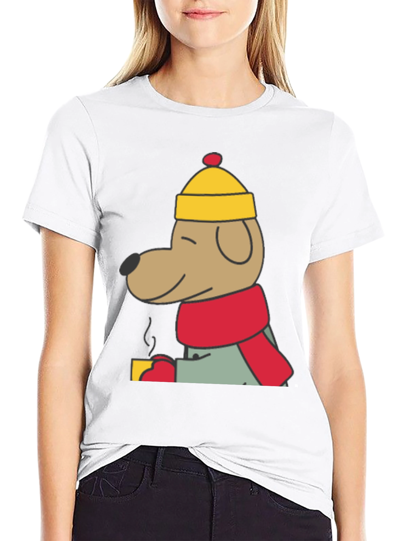 Cute Dog Cartoon Graphic Tee