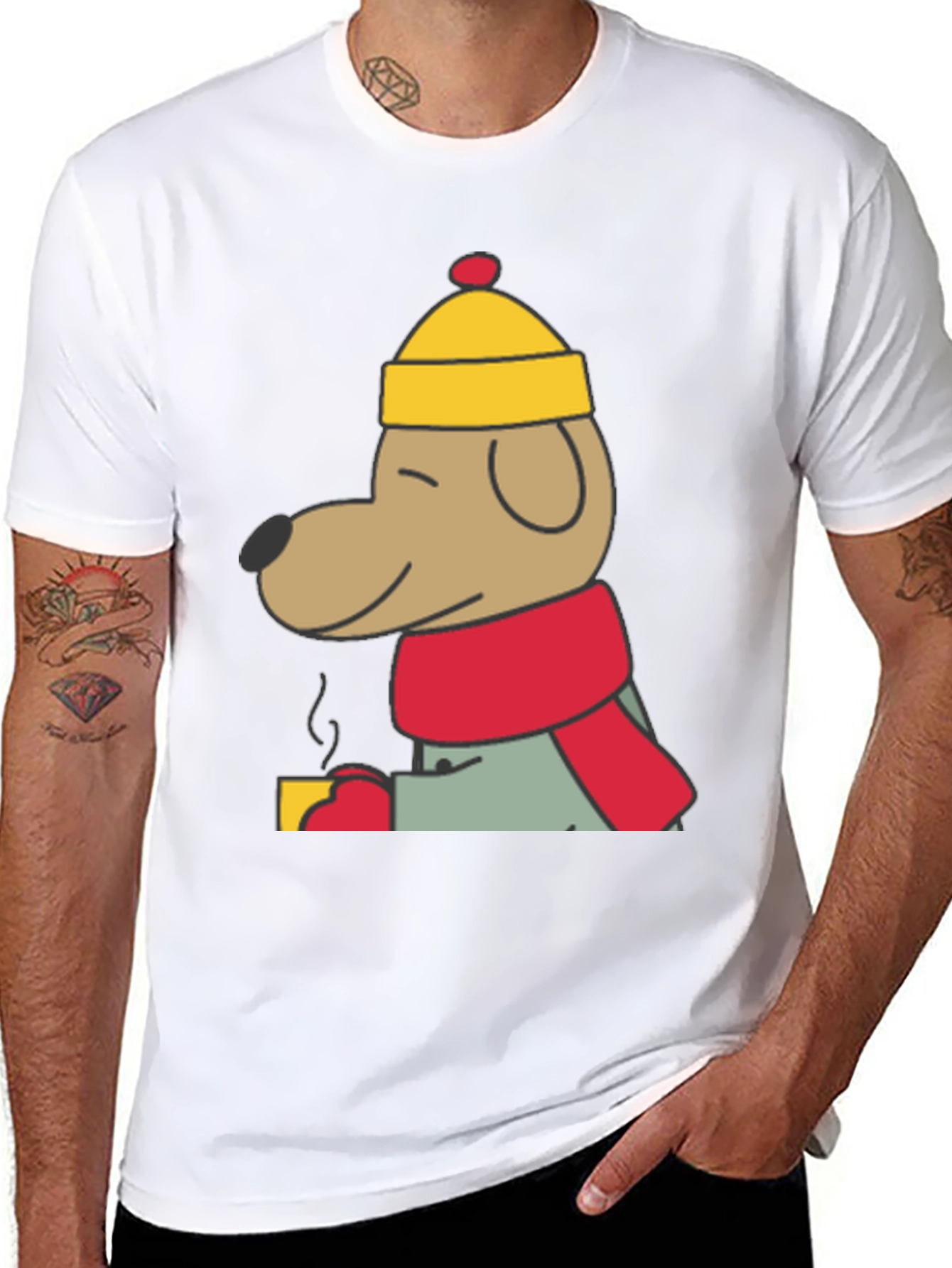 Cute Dog Cartoon Graphic Tee