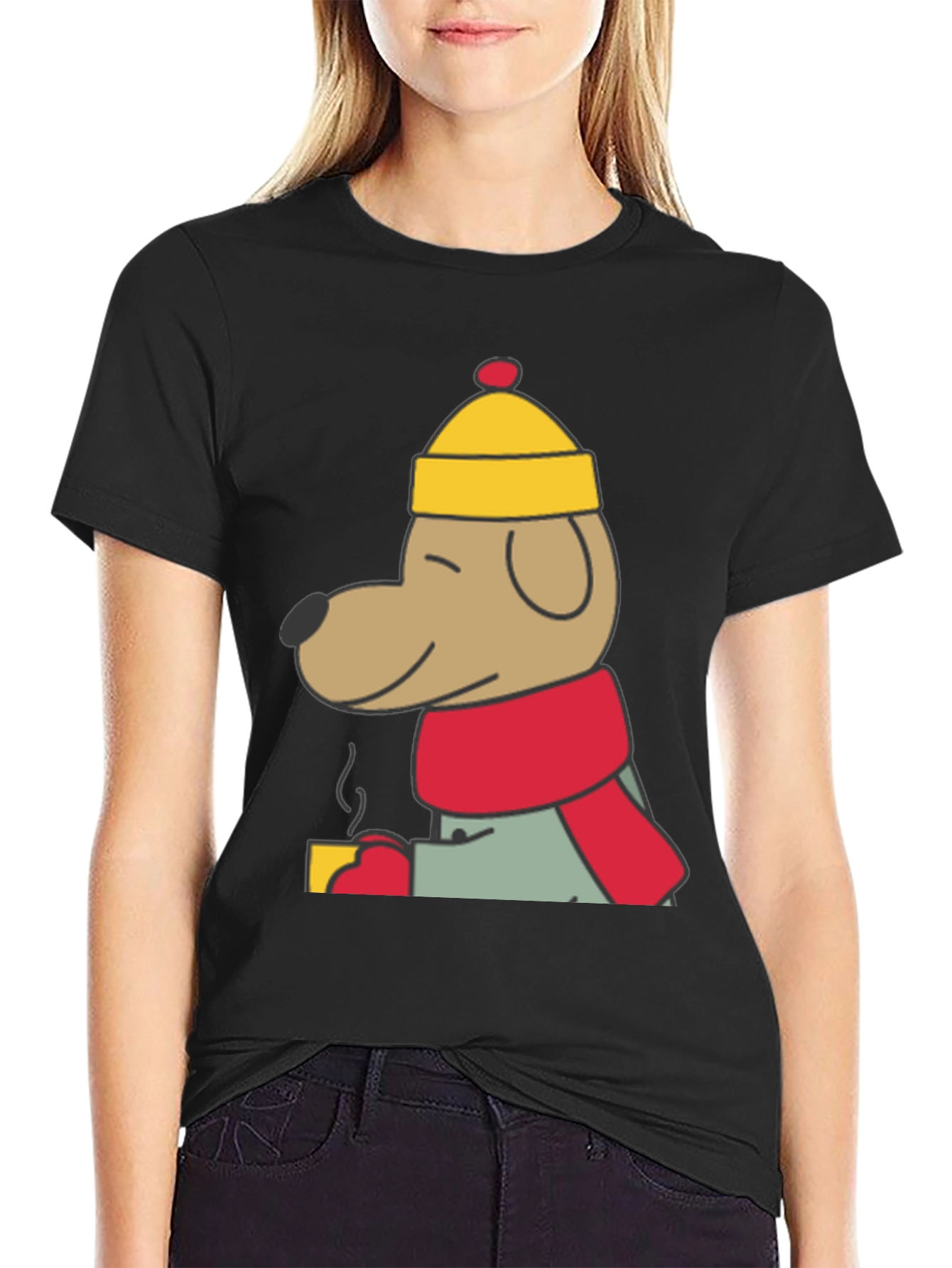 Cute Dog Cartoon Graphic Tee