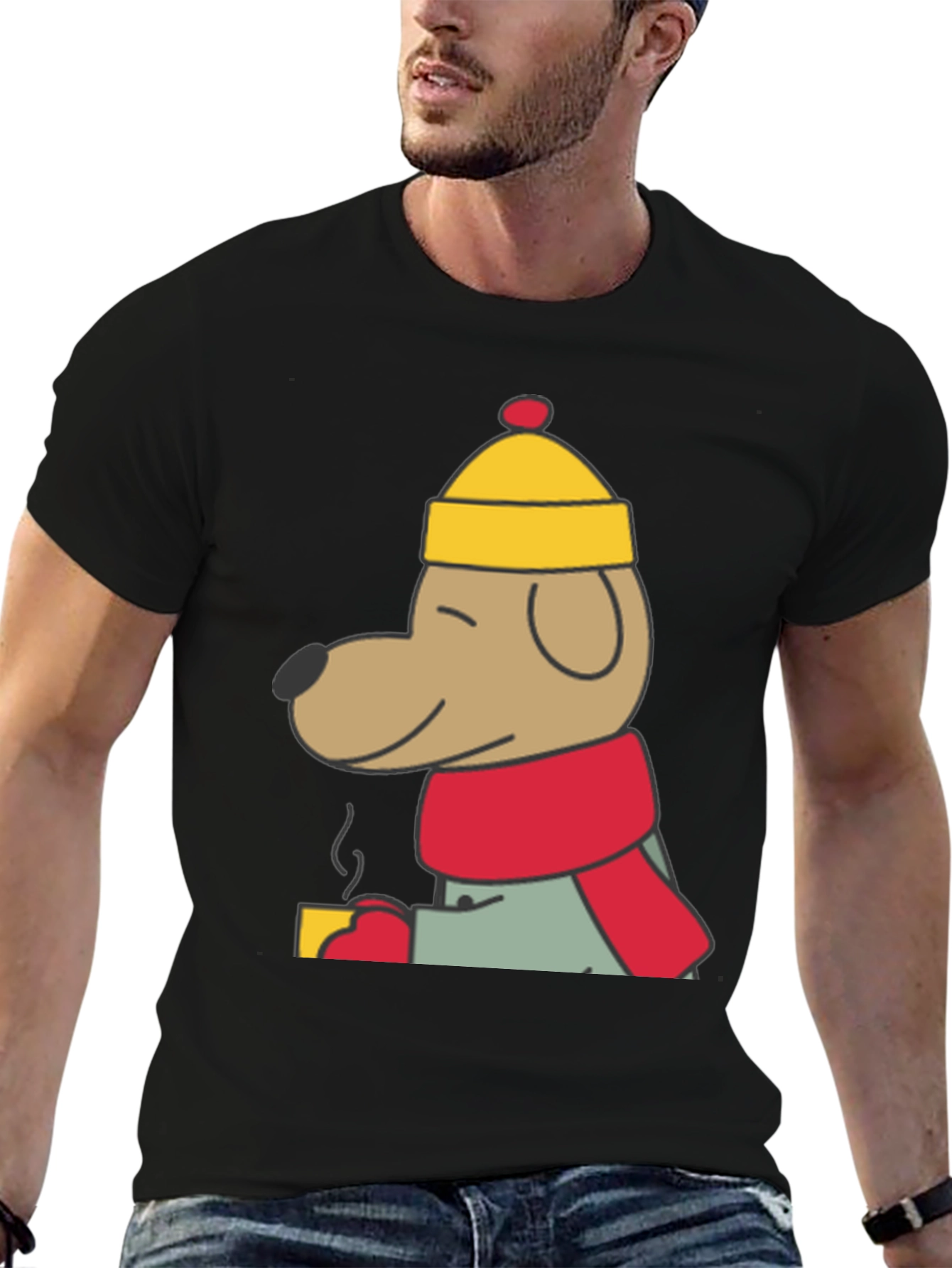 Cute Dog Cartoon Graphic Tee
