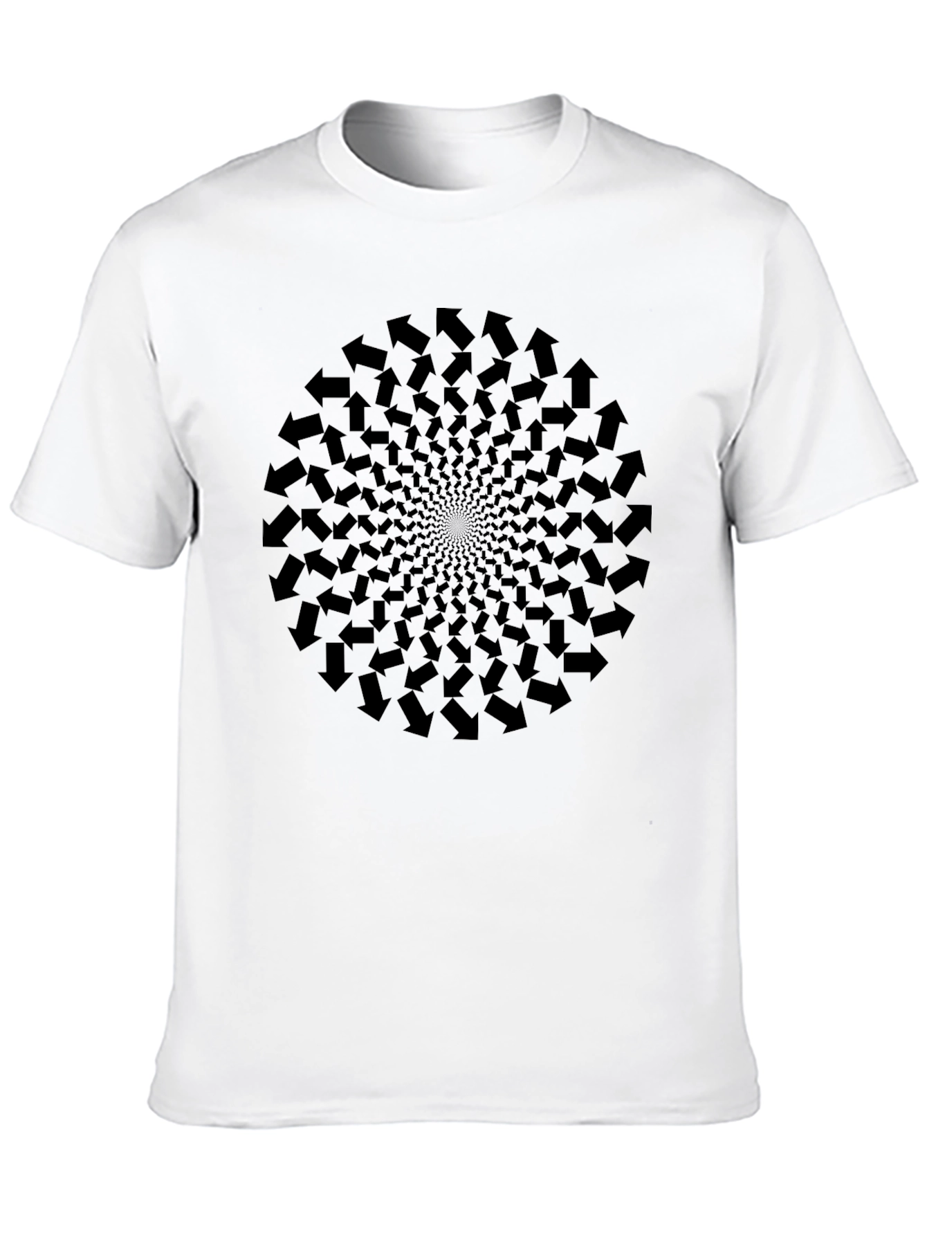 Arrow Vortex Graphic Tee - Optical Illusion Design