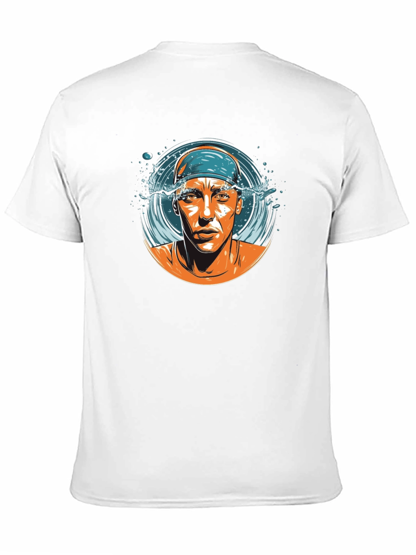 Swimmer Graphic T-Shirt - Black Cotton Tee