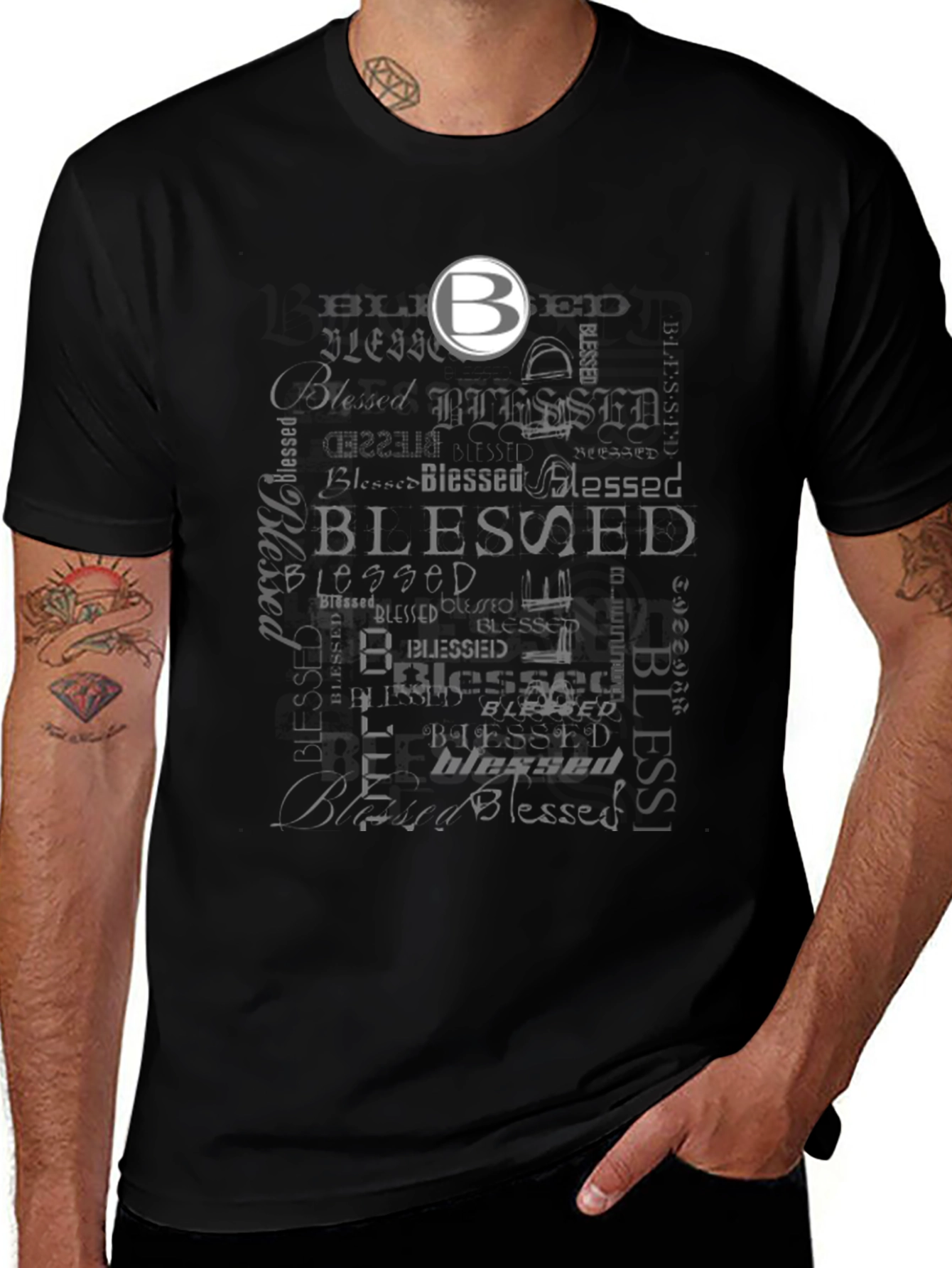Blessed Graphic Tee - Stylish Mens T-Shirt