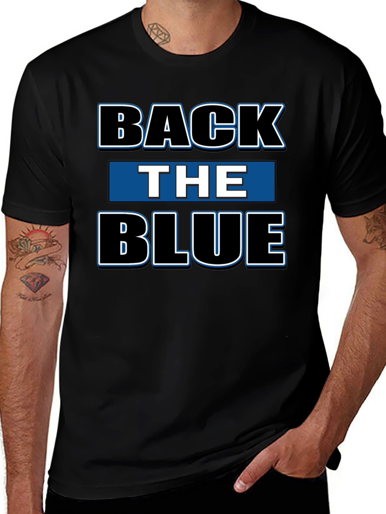 Back the Blue Black T-Shirt