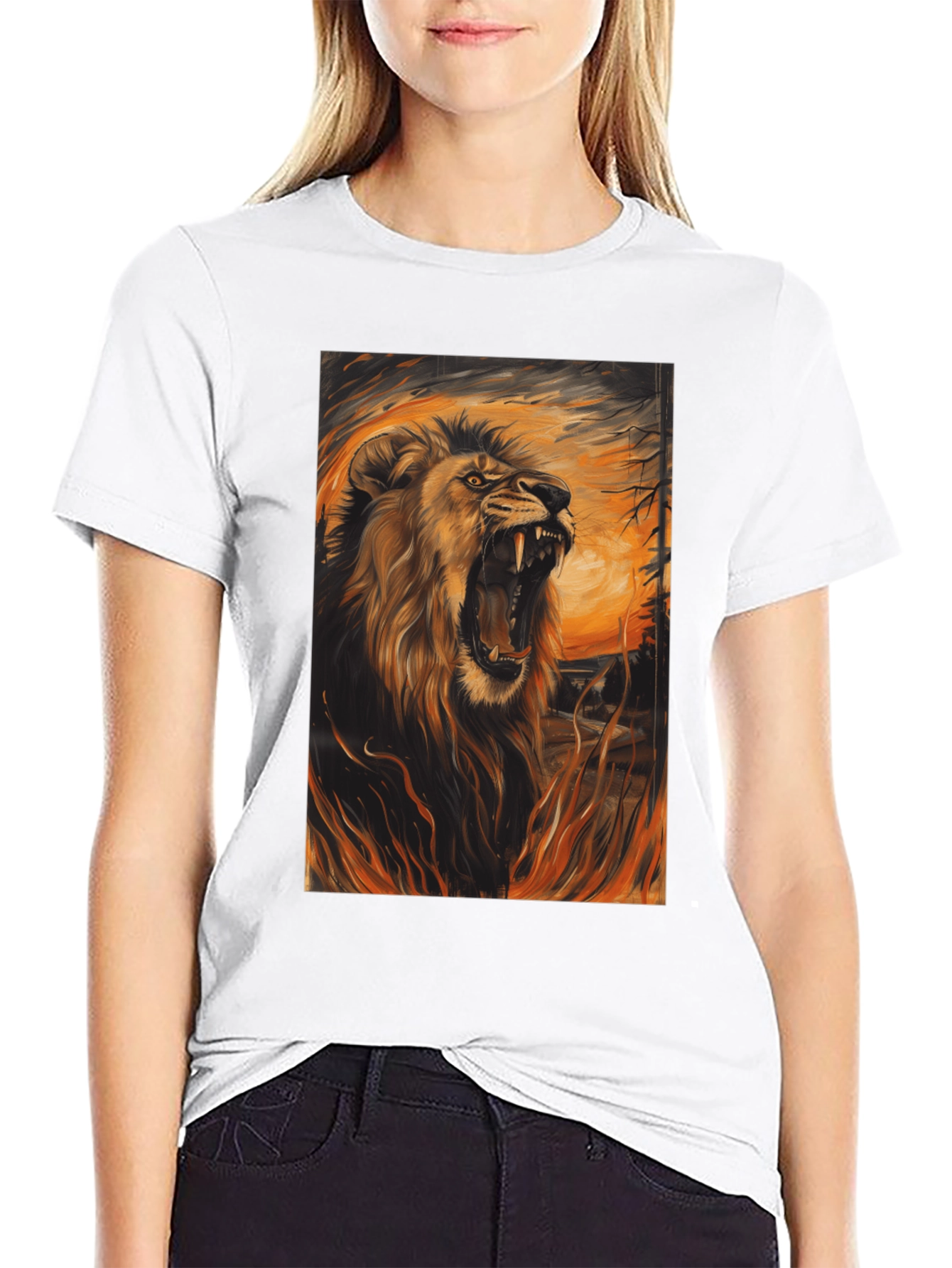 Roaring Lion Graphic Tee - Mens Black T-Shirt