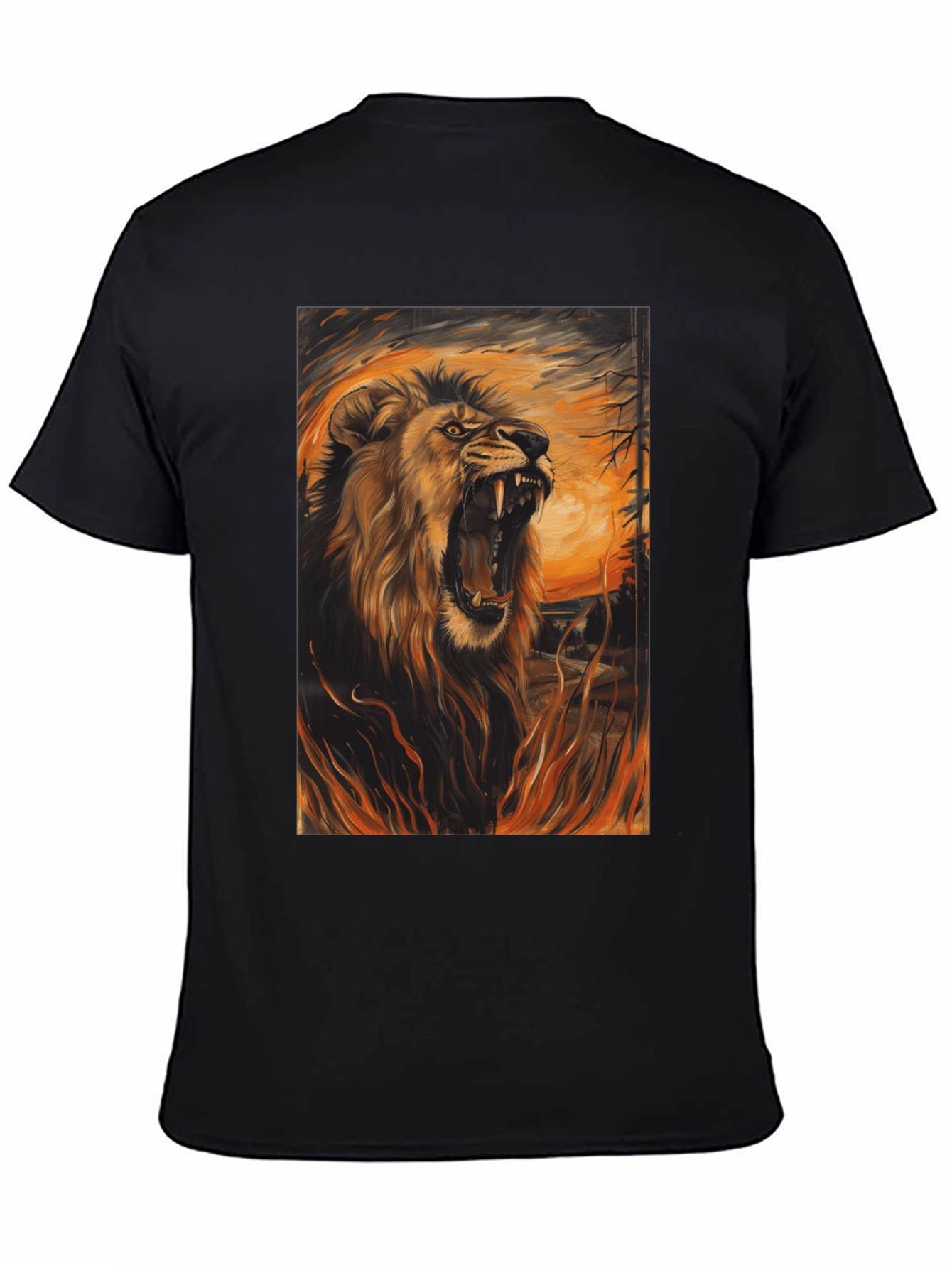 Roaring Lion Graphic Tee - Mens Black T-Shirt