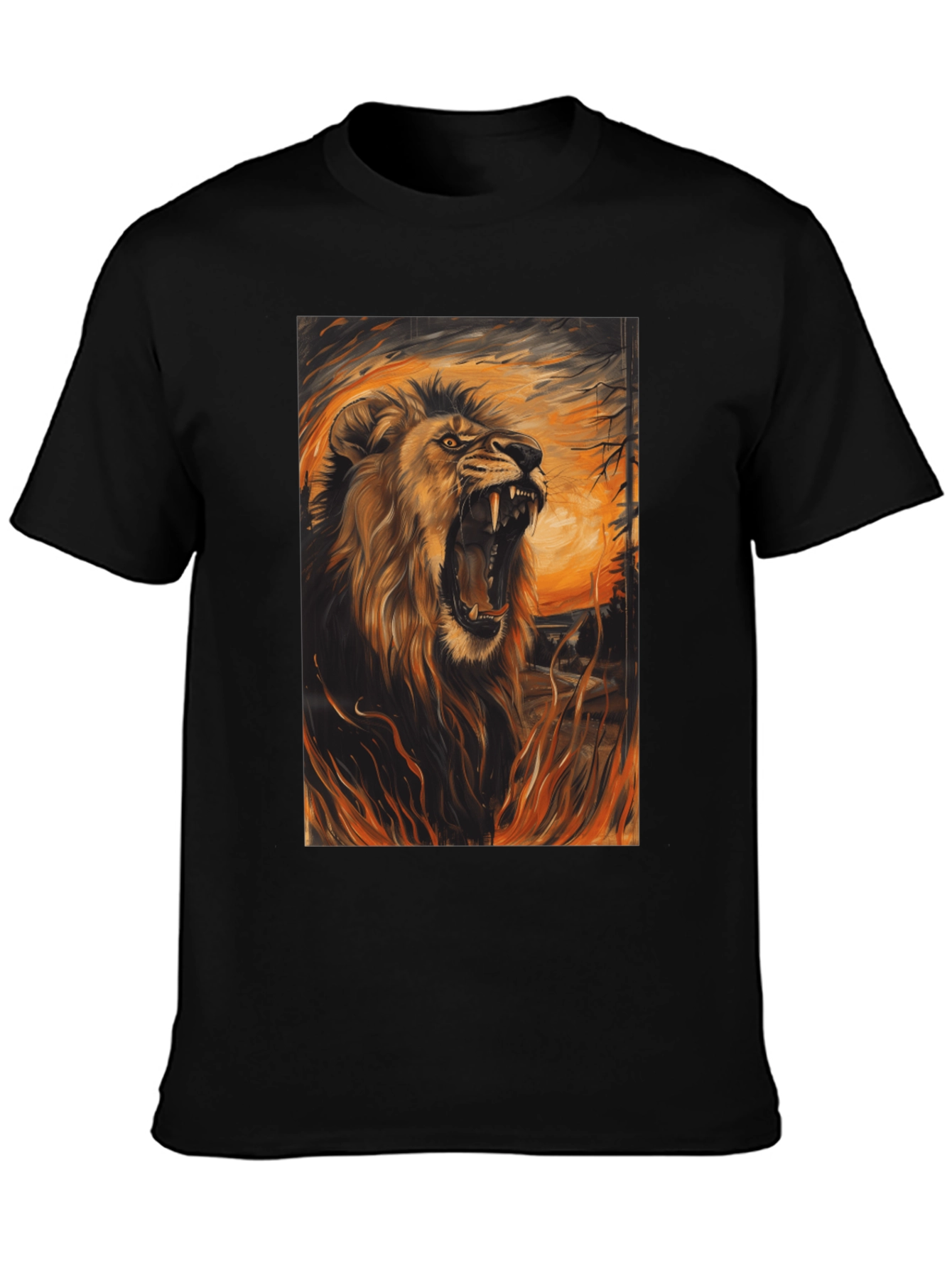 Roaring Lion Graphic Tee - Mens Black T-Shirt