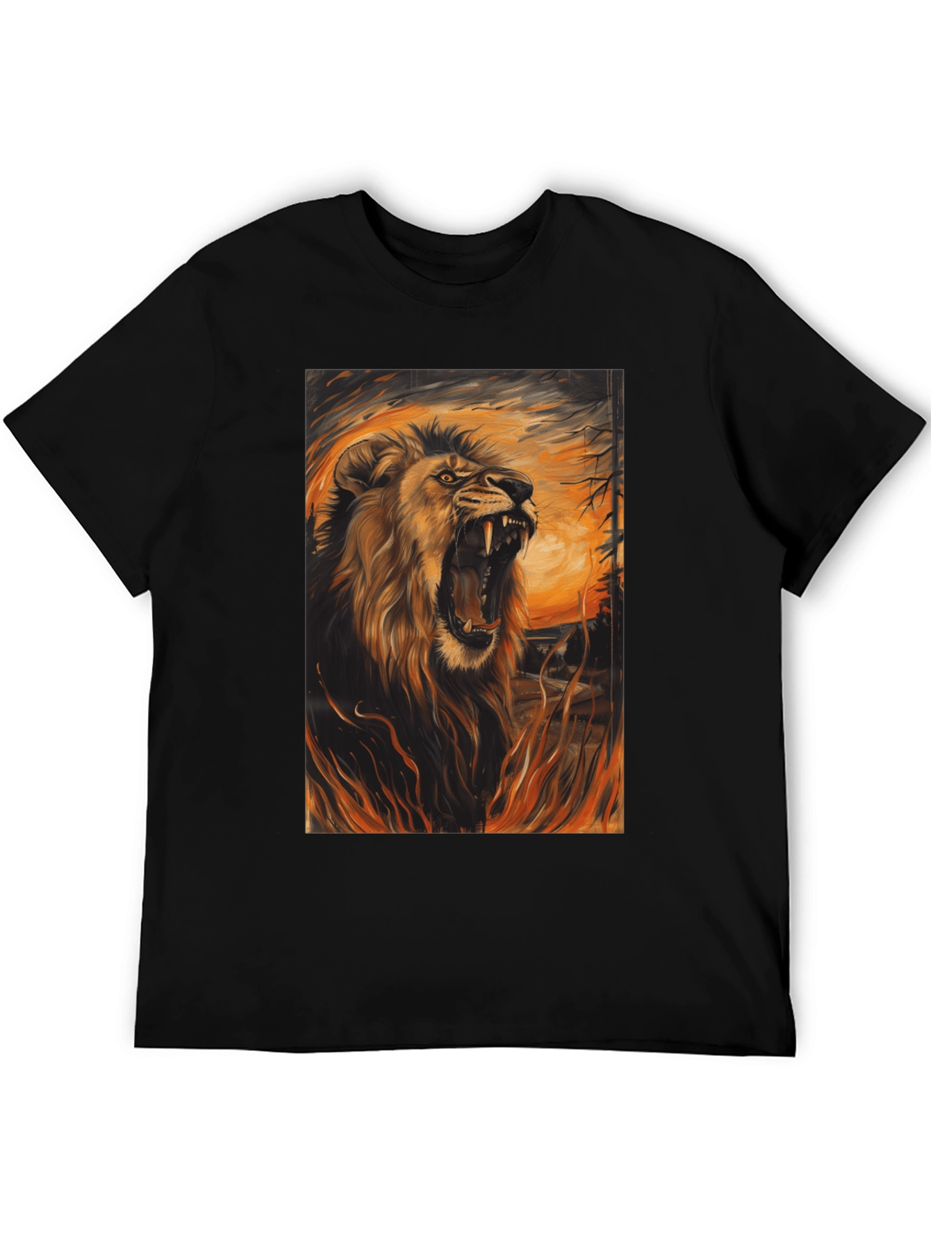 Roaring Lion Graphic Tee - Mens Black T-Shirt