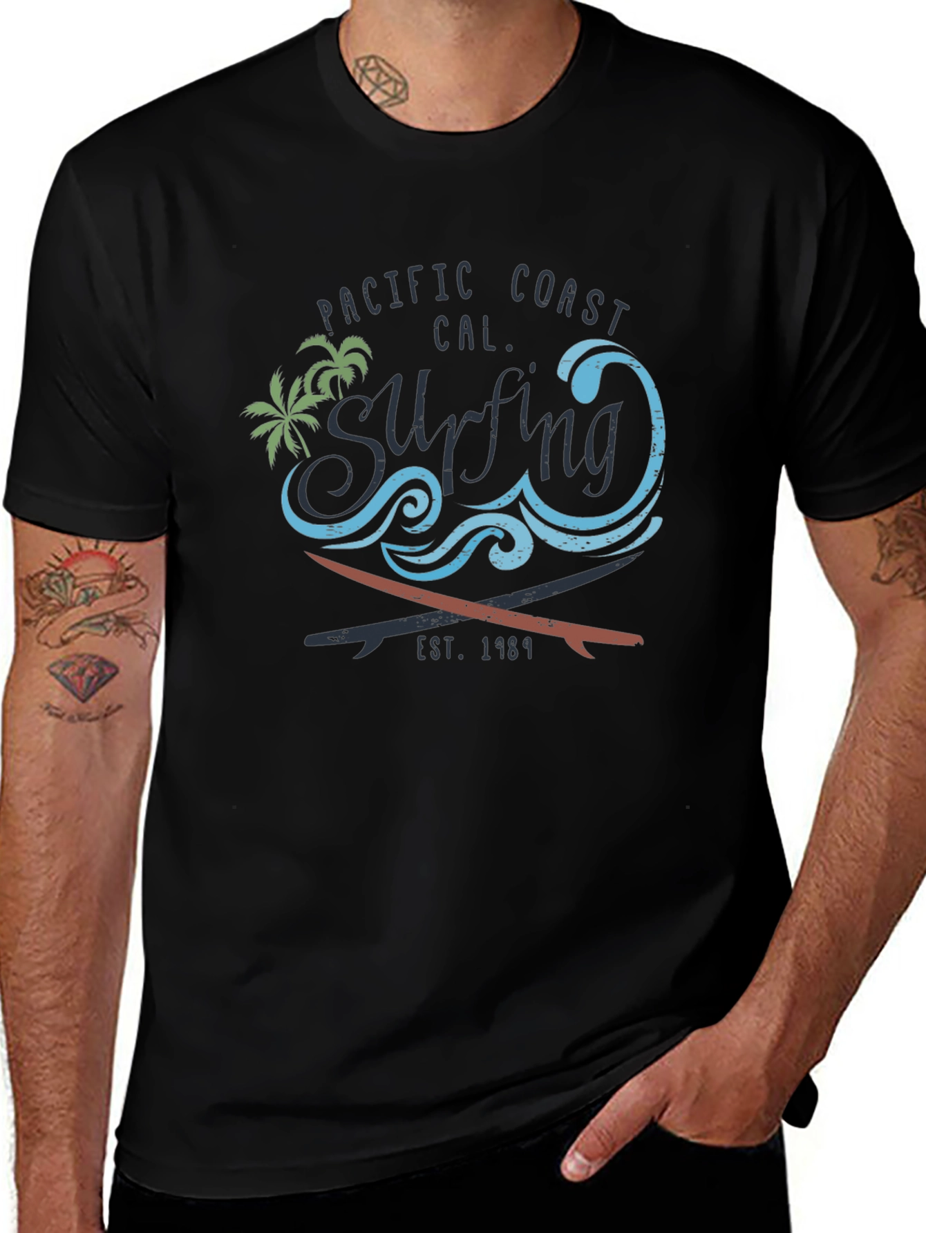 Pacific Coast Surfing Tee - EST. 1984