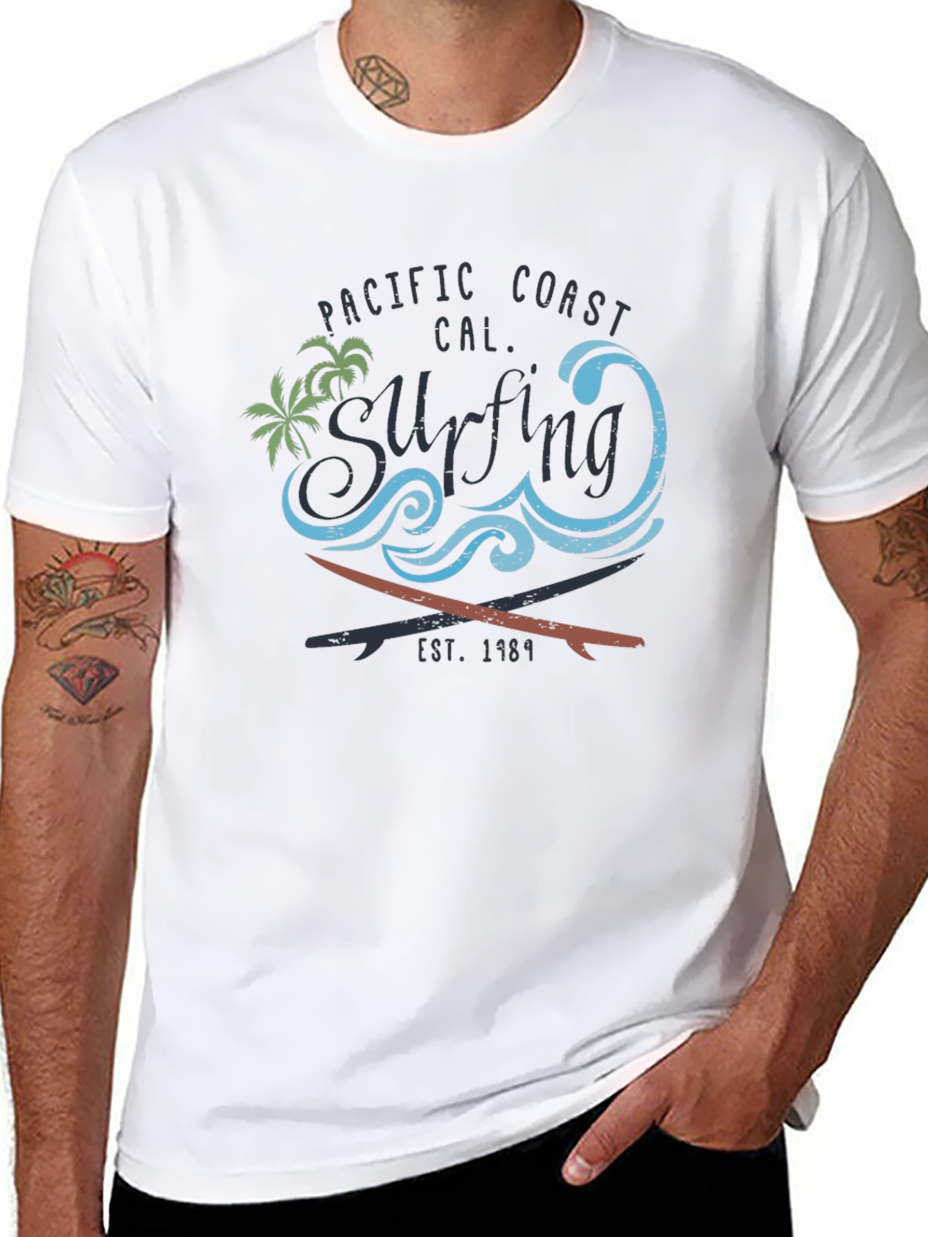 Pacific Coast Surfing Tee - EST. 1984