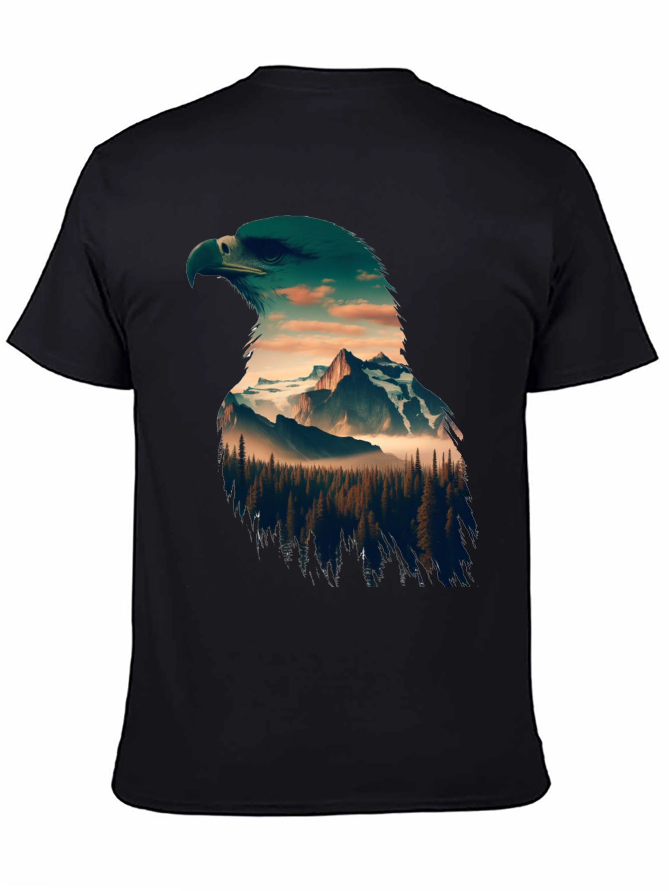 Eagle Mountain Print Black T-Shirt