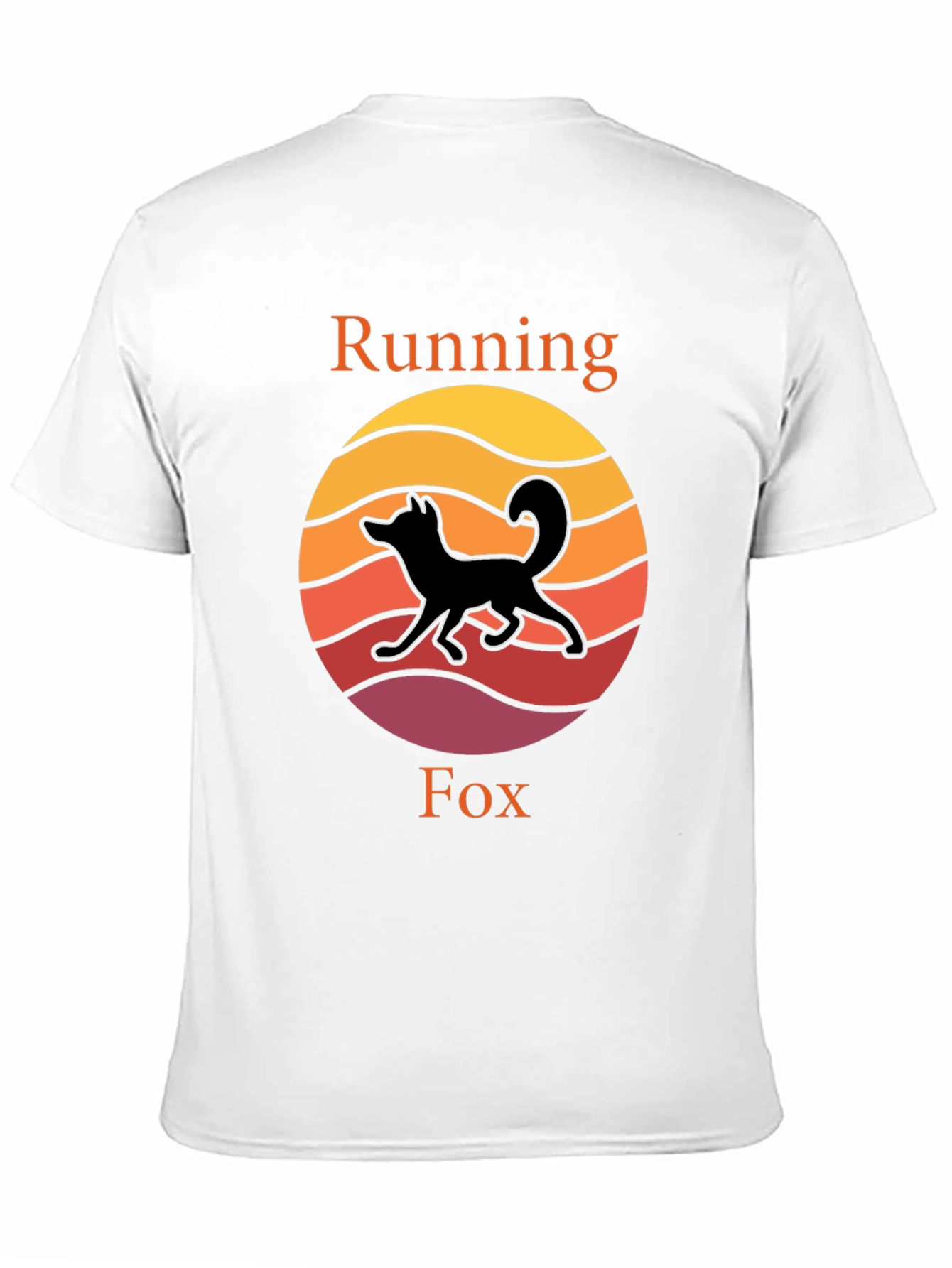 Running Fox T-Shirt - Sunset Design