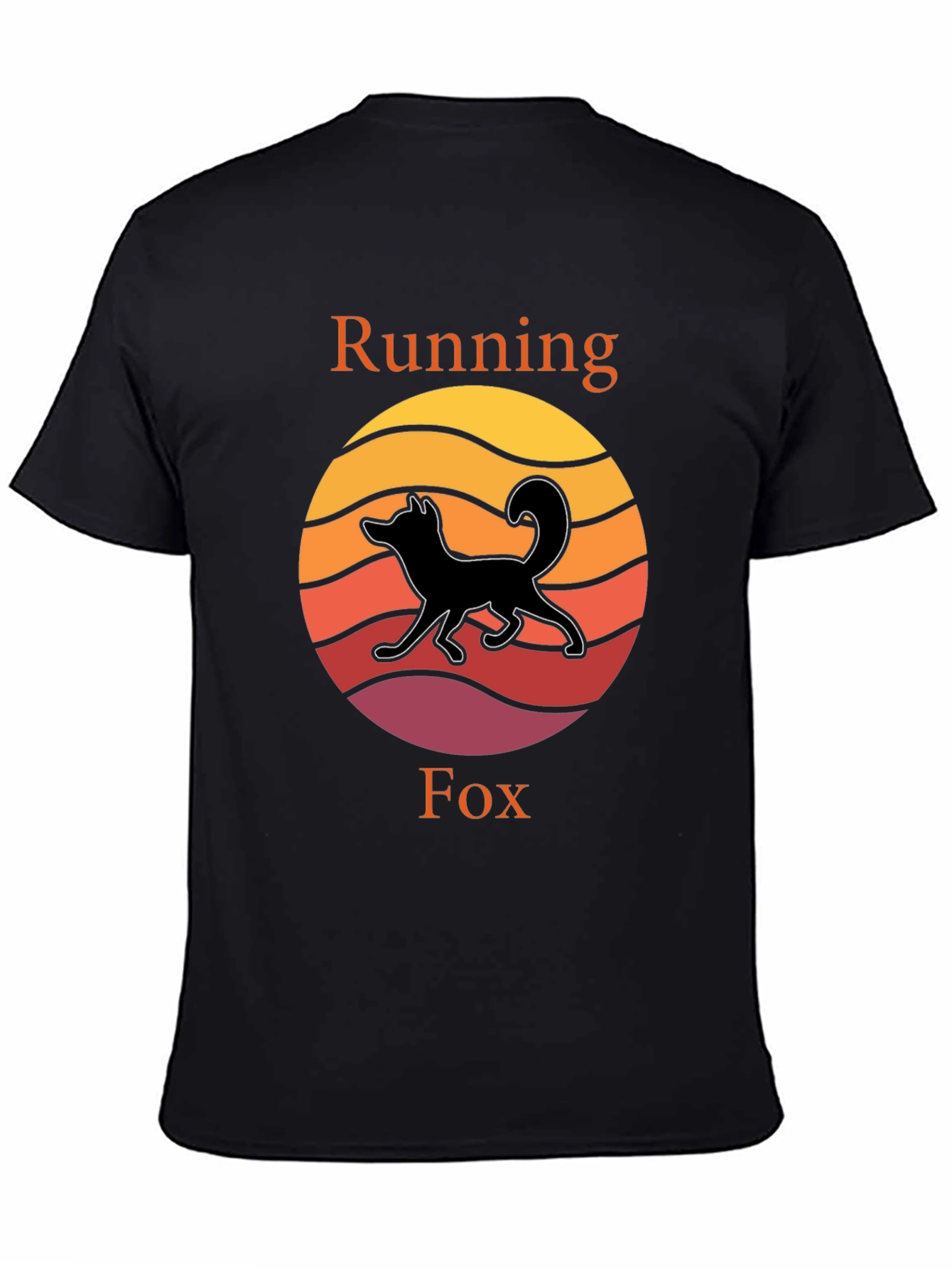 Running Fox T-Shirt - Sunset Design