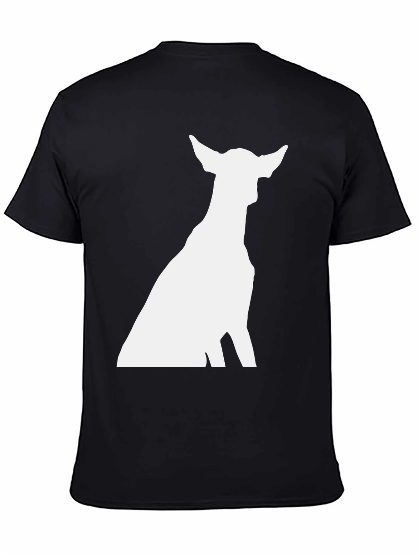Dog Silhouette Graphic Tee - Classic Black