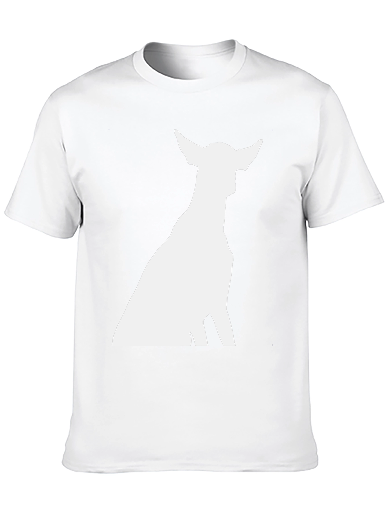 Dog Silhouette Graphic Tee - Classic Black
