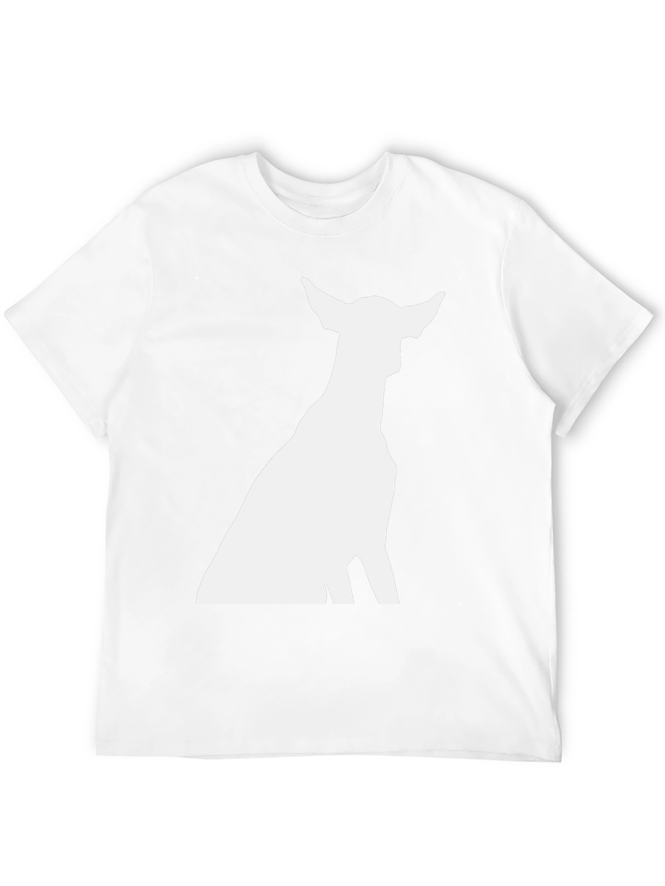Dog Silhouette Graphic Tee - Classic Black