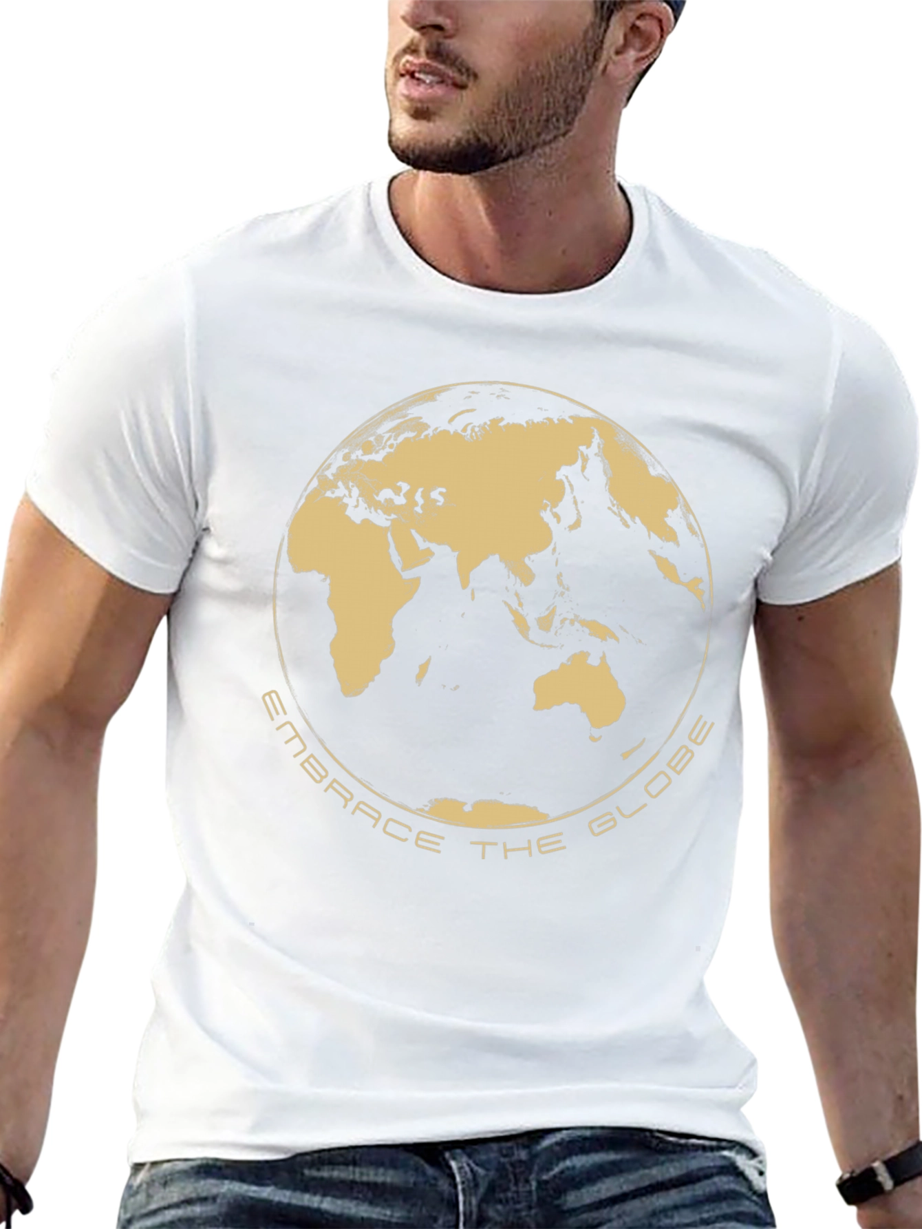 Embrace the Globe Graphic T-Shirt - Stylish Earth Design