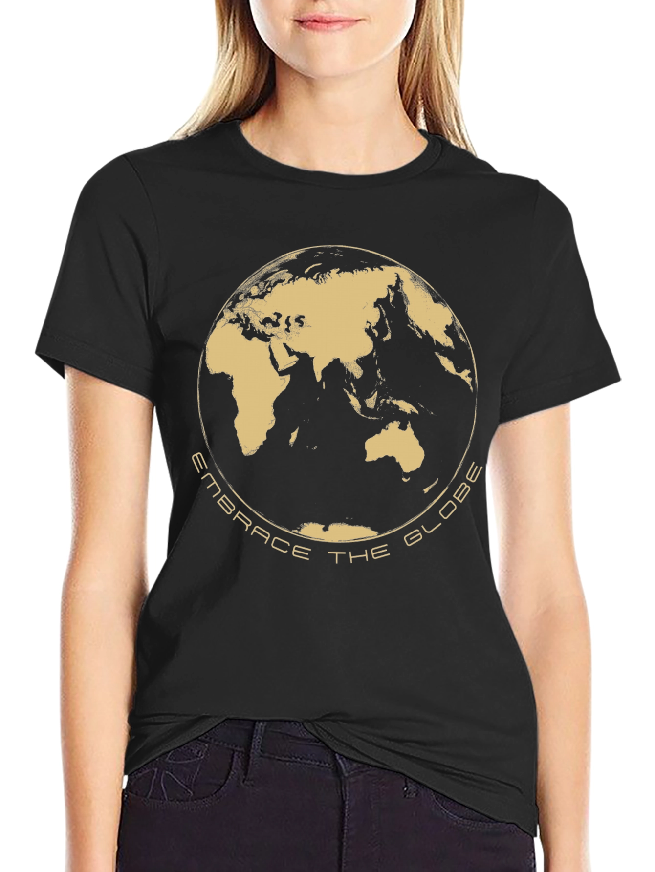 Embrace the Globe Graphic T-Shirt - Stylish Earth Design