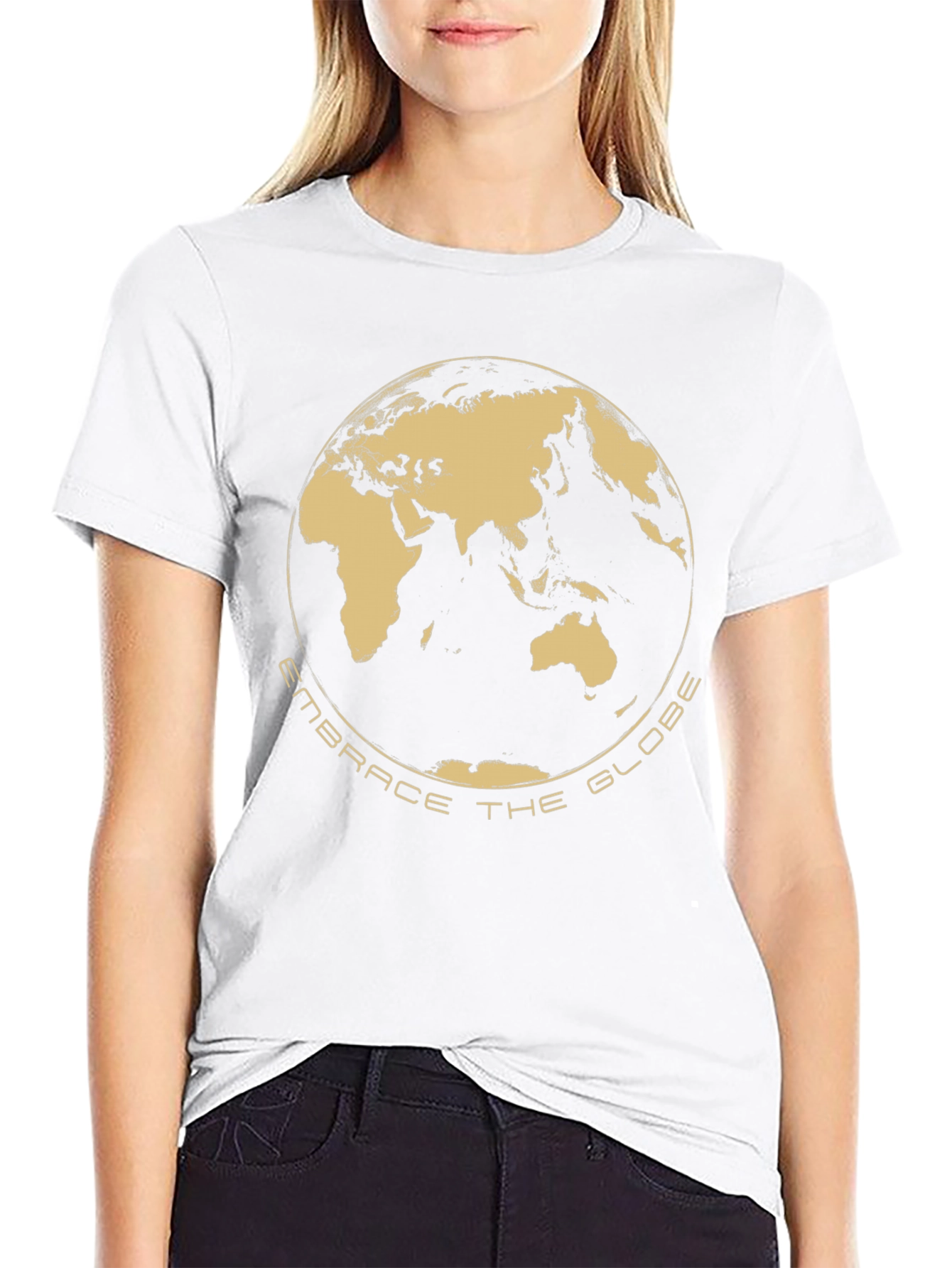 Embrace the Globe Graphic T-Shirt - Stylish Earth Design